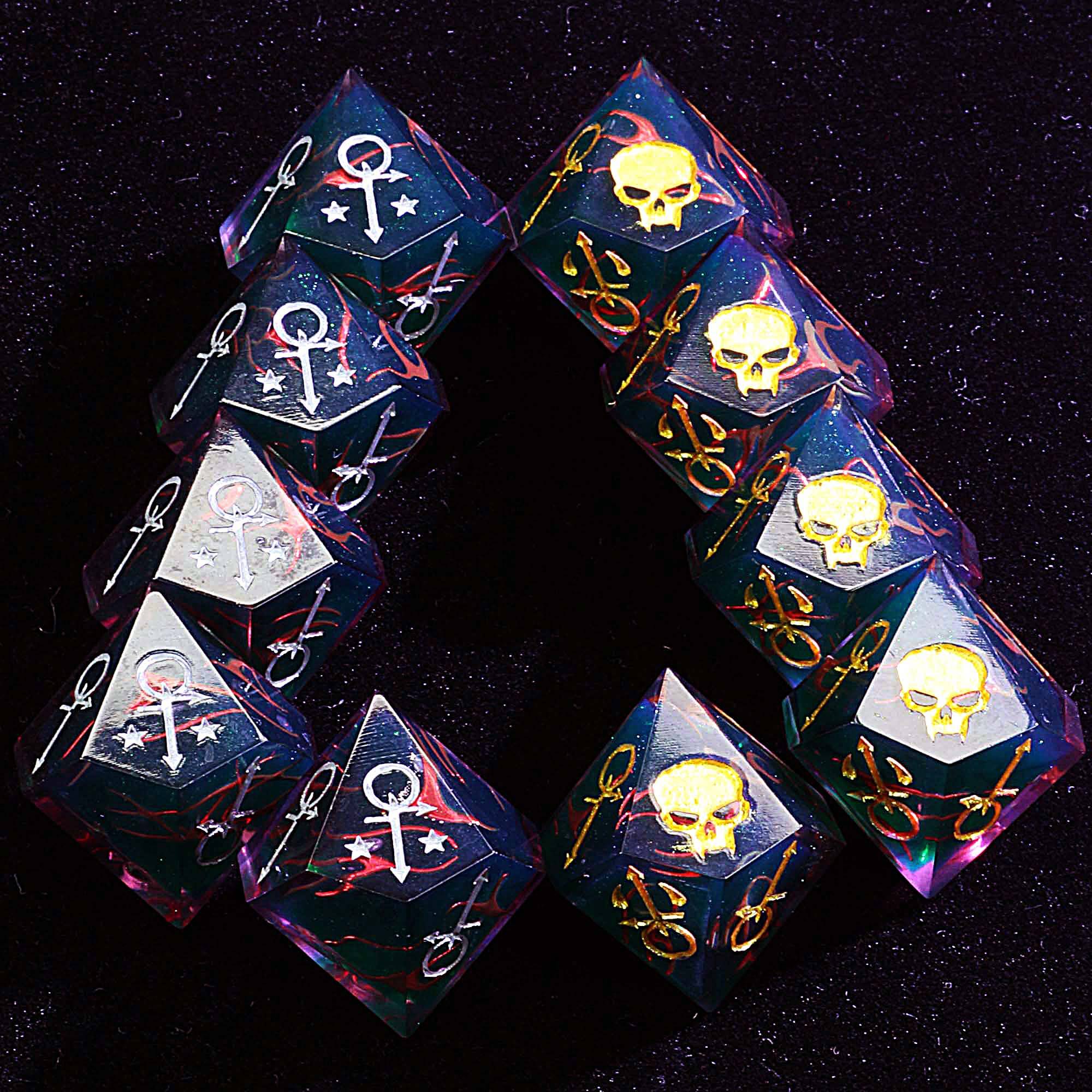 15 Polyhedral Resin Anarch Set WoD Dice VtM Wildfire Manifesto
