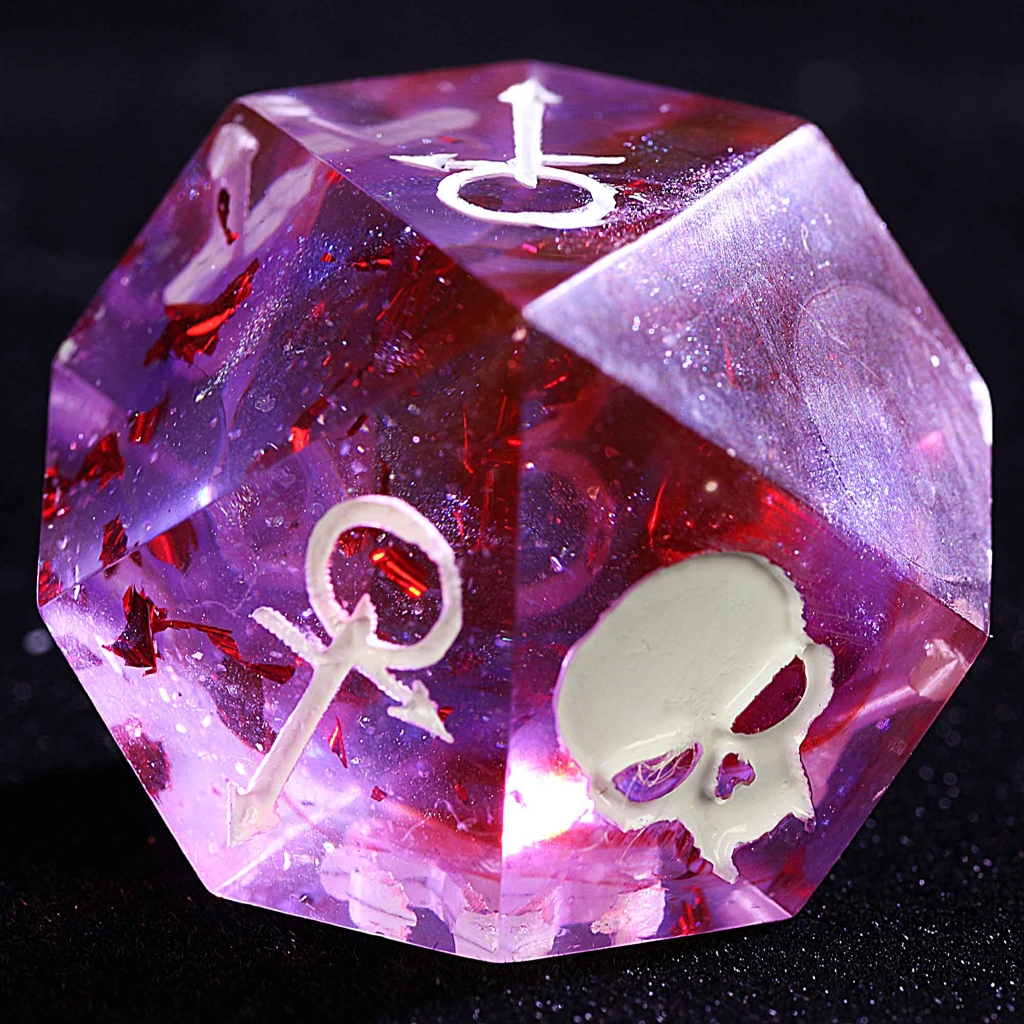 15 Polyhedral Resin Anarch VtM WoD Dice Set Blood and Ambition