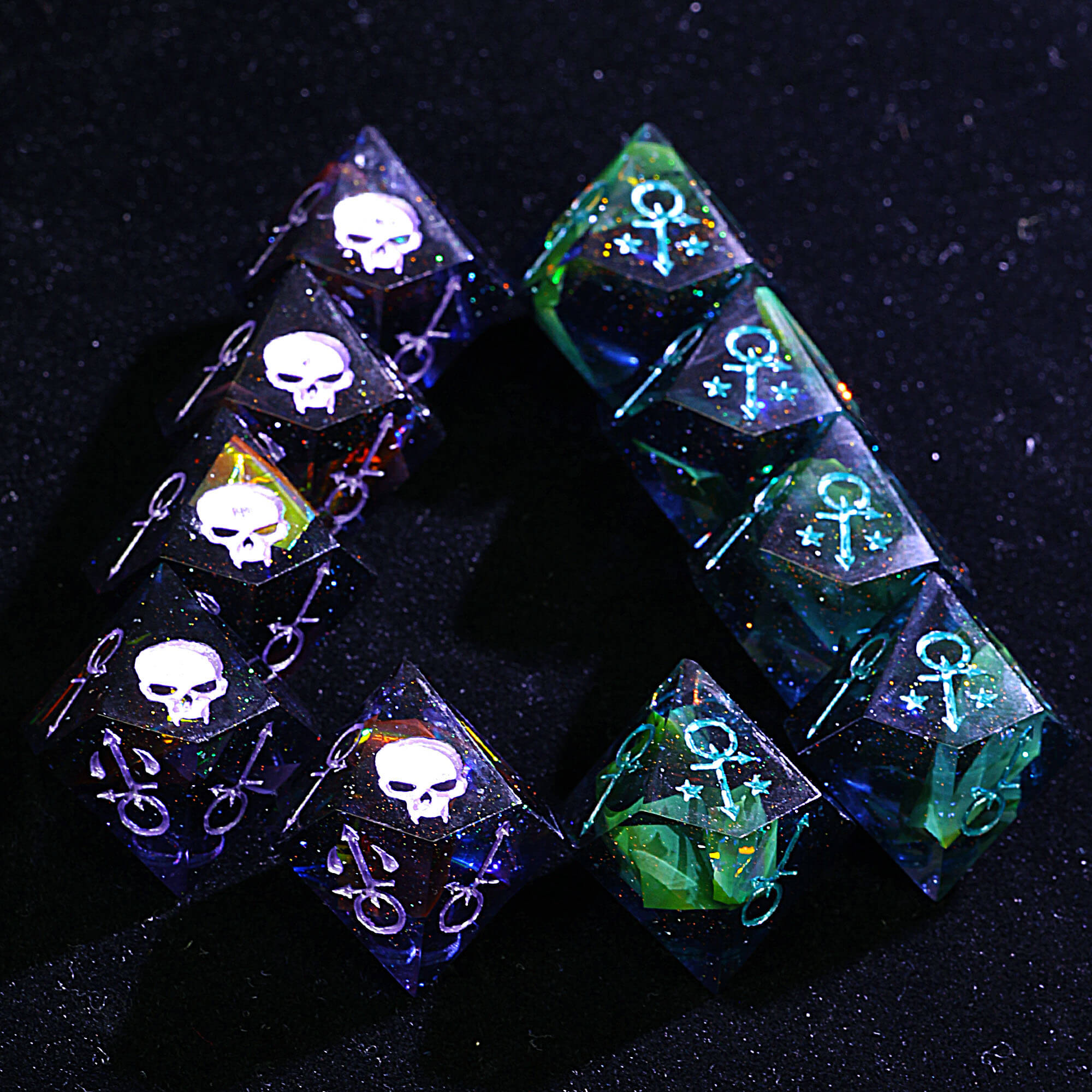15 Polyhedral Resin Anarch VtM WoD Dice Sets Barony Bay - Dice of Dragons