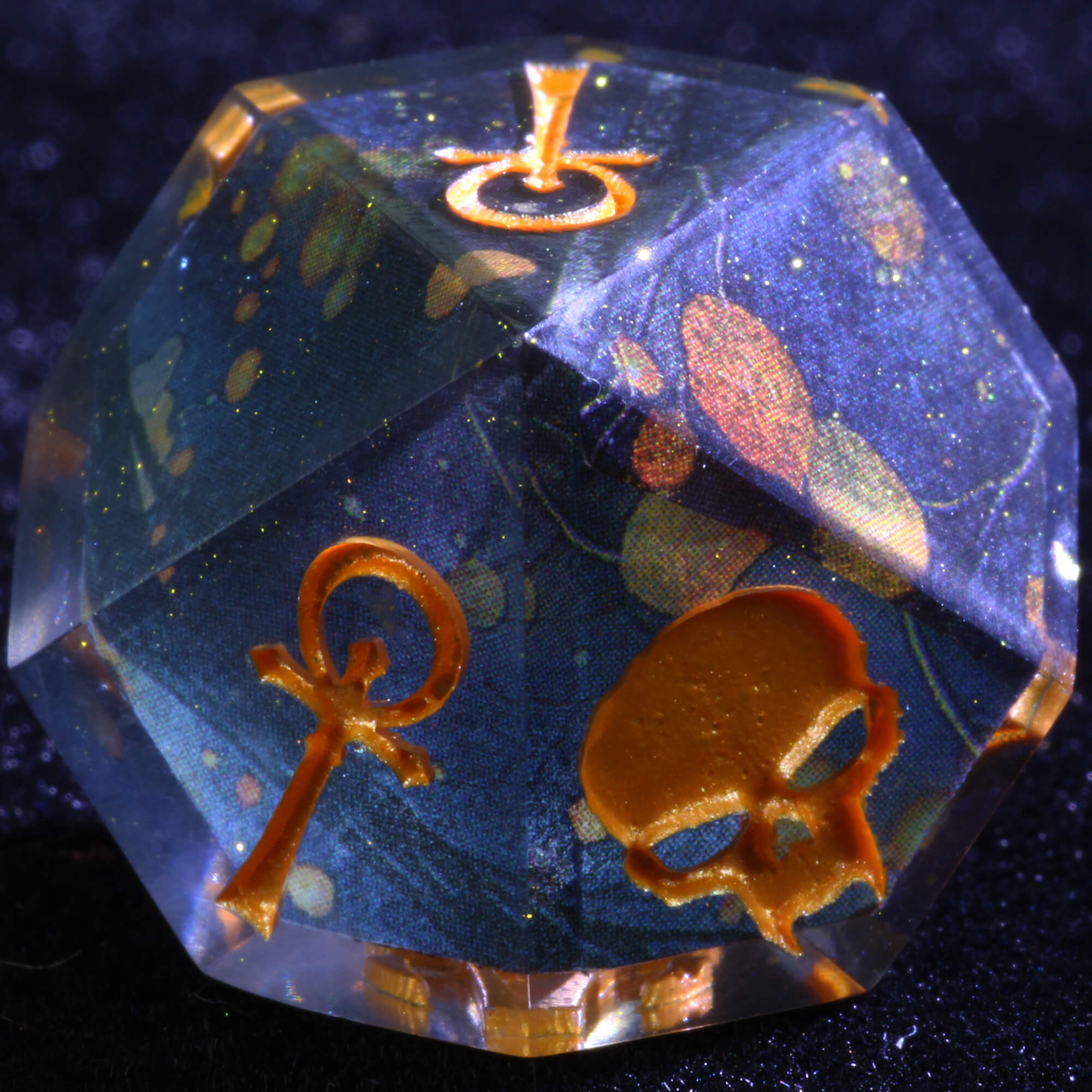 15 Polyhedral Resin Camarilla Sets VtM Dice WoD Cinder Dusk - Dice of Dragons