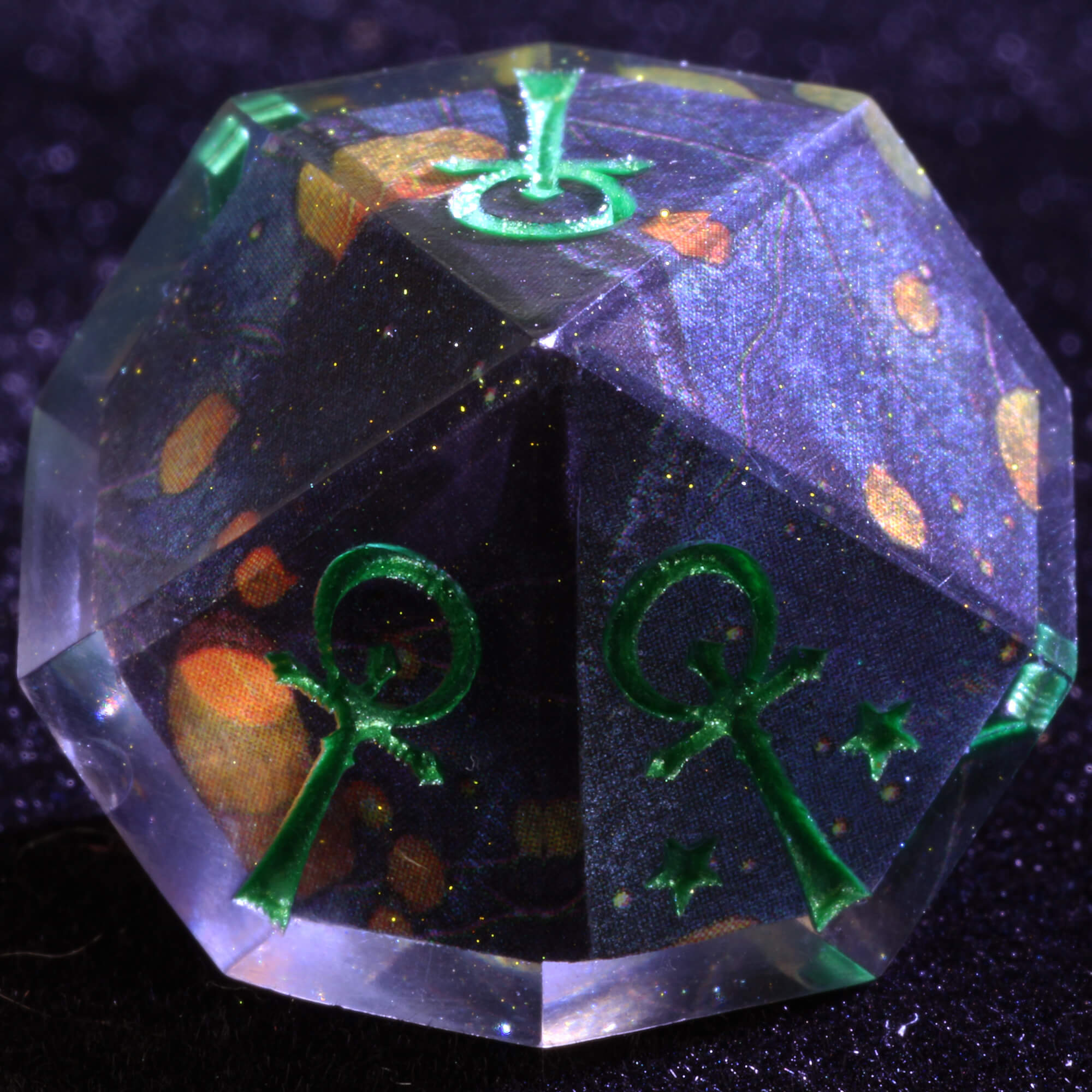 15 Polyhedral Resin Camarilla Sets VtM Dice WoD Cinder Dusk - Dice of Dragons