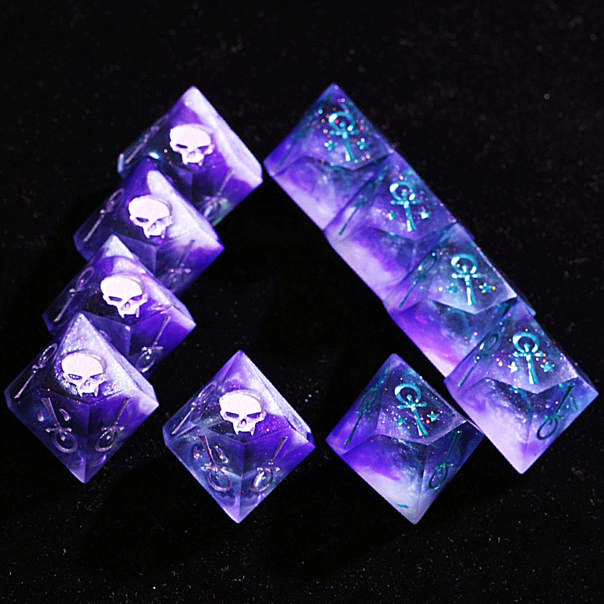 15 Polyhedral Resin Camarilla Set Dice WoD VtM The Chalice - Dice of Dragons