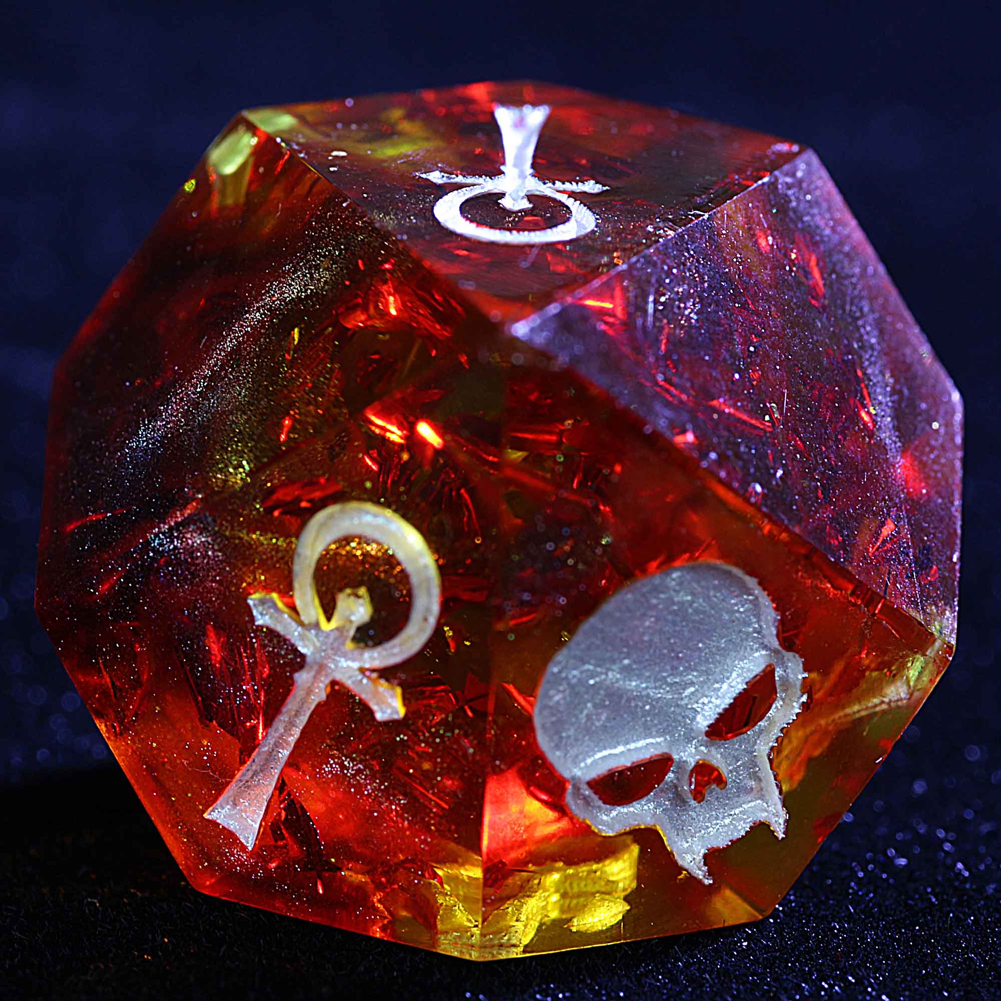 15 Polyhedral Resin Camarilla VtM Dice Set WoD Elders Crimson Pact