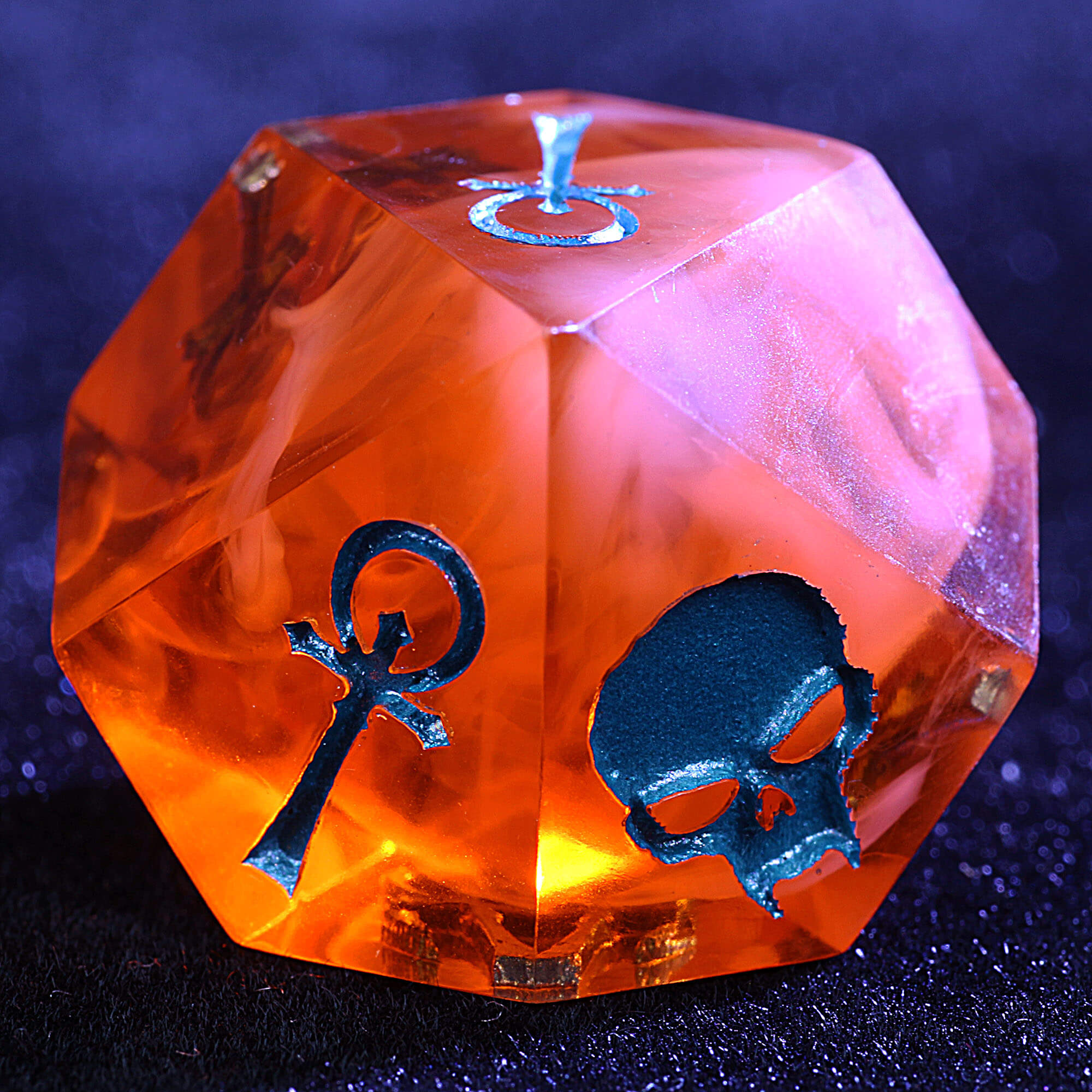 15 Polyhedral Resin Camarilla VtM Set Dice WoD Gilded Cage Dream - Dice of Dragons