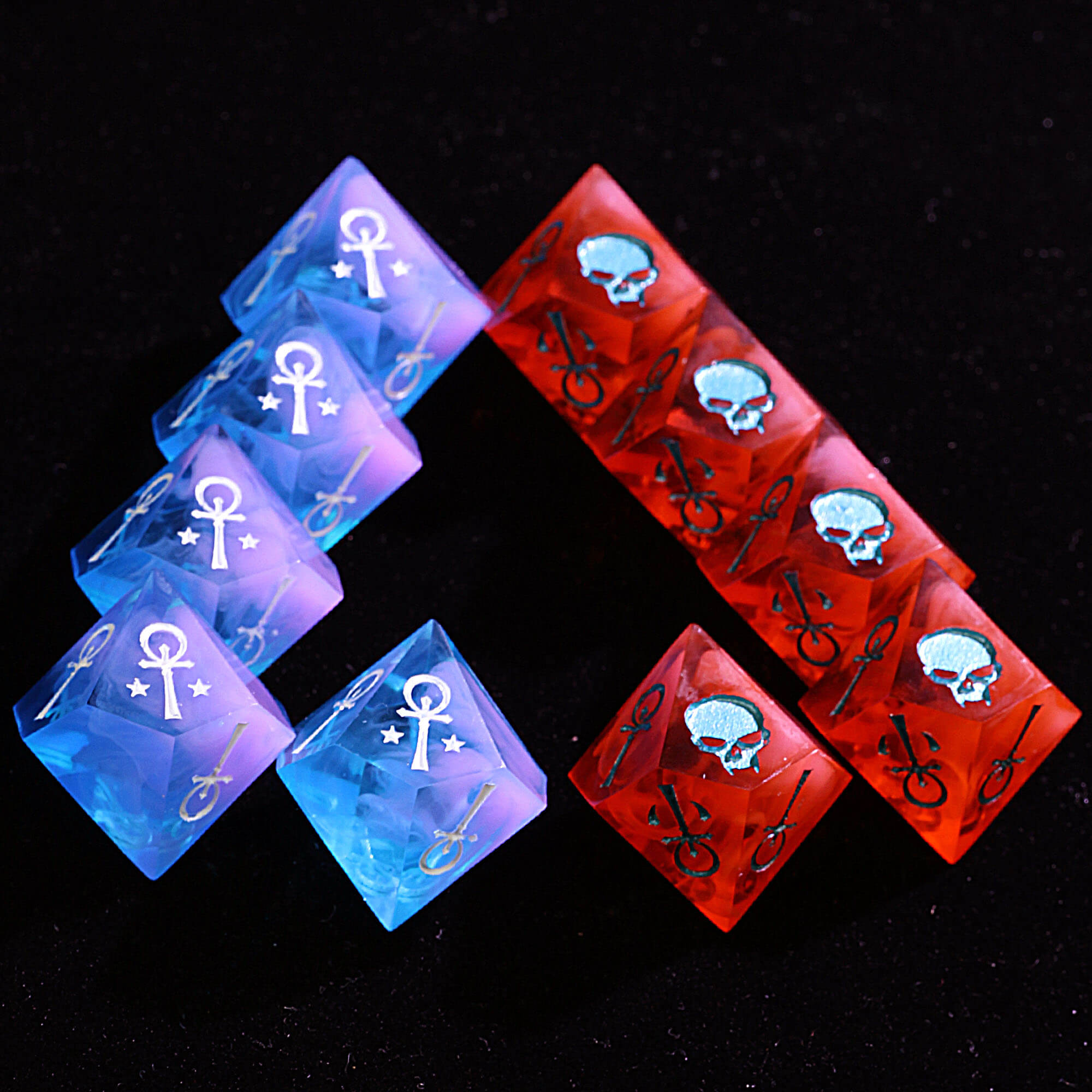 15 Polyhedral Resin Camarilla VtM Set Dice WoD Gilded Cage Dream - Dice of Dragons