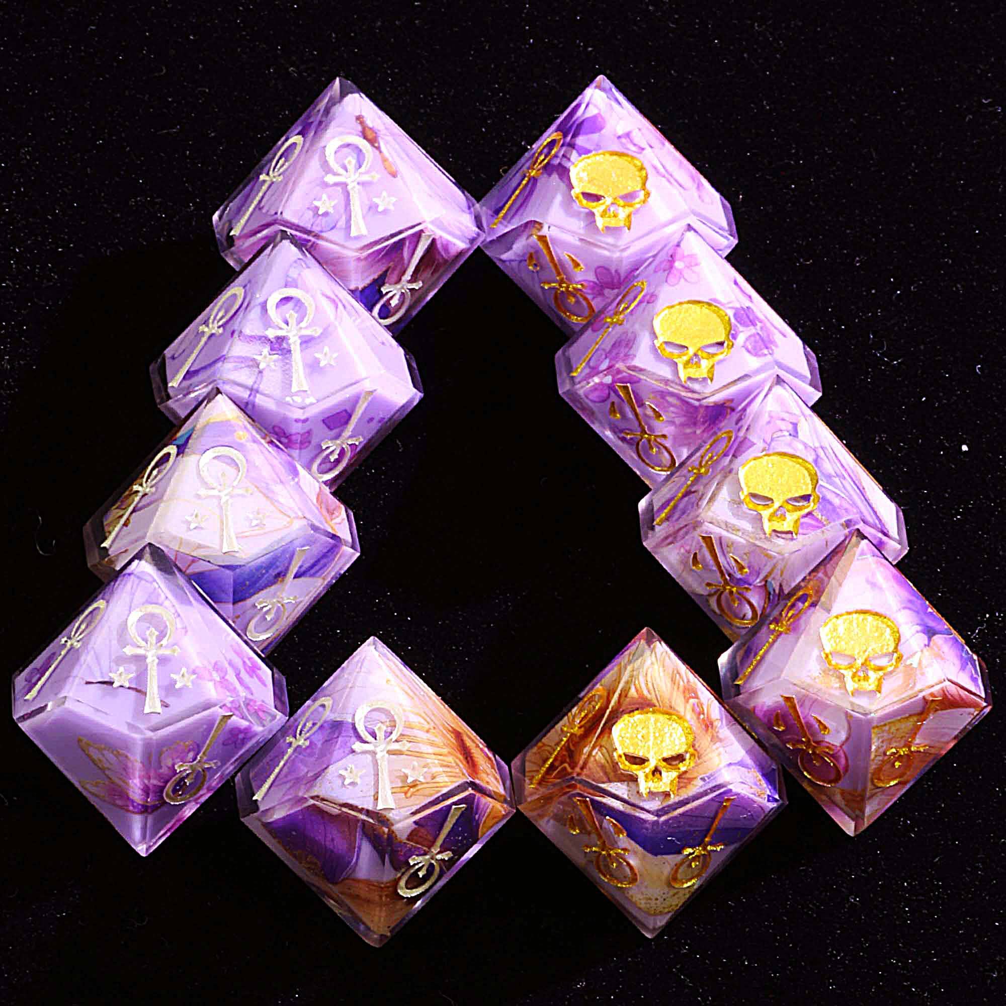 15 Polyhedral Resin Camarilla WoD Dice VtM Sets Romantic Fantasy