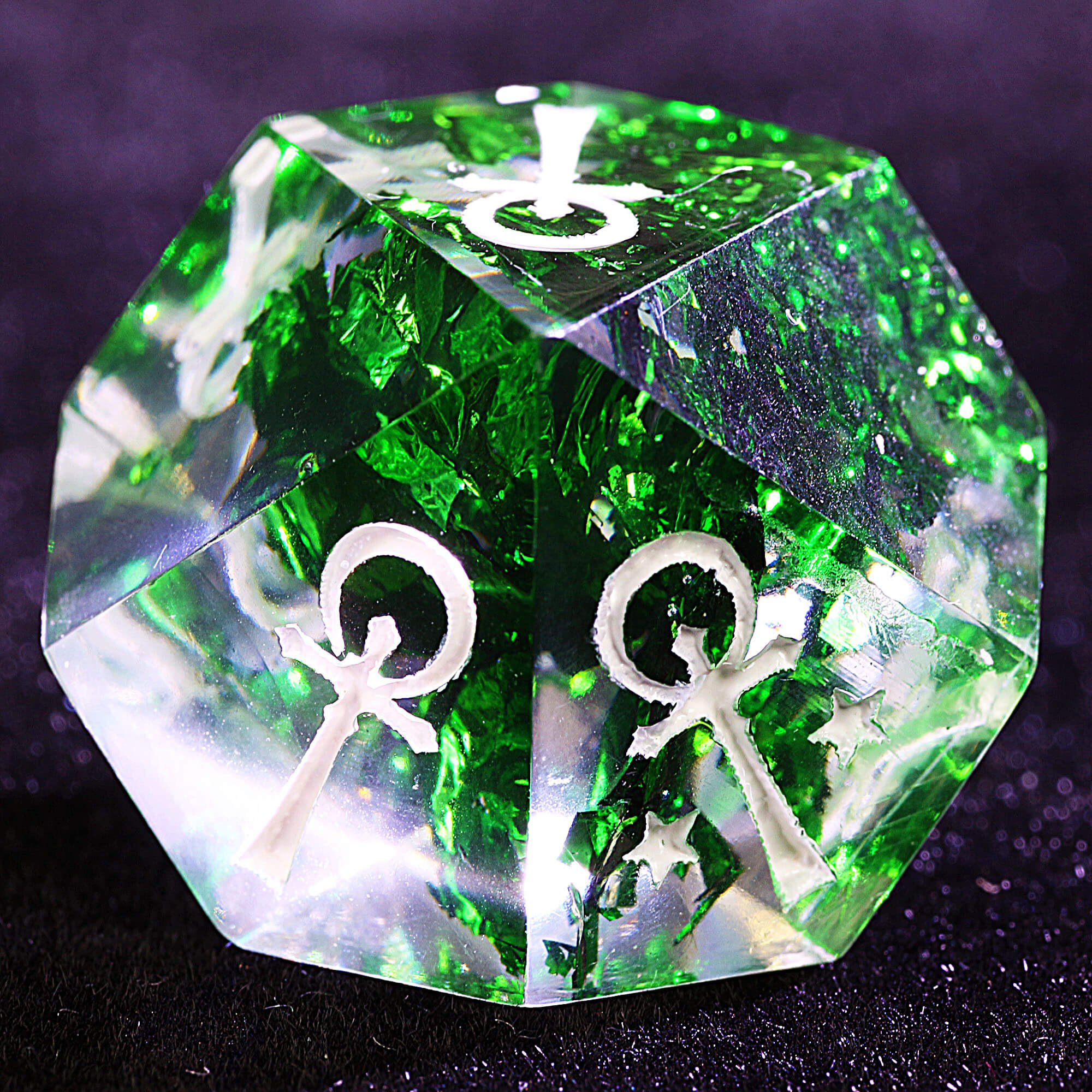 15 Polyhedral Resin Camarilla WoD VtM Dice Set Gilded Veil - Dice of Dragons