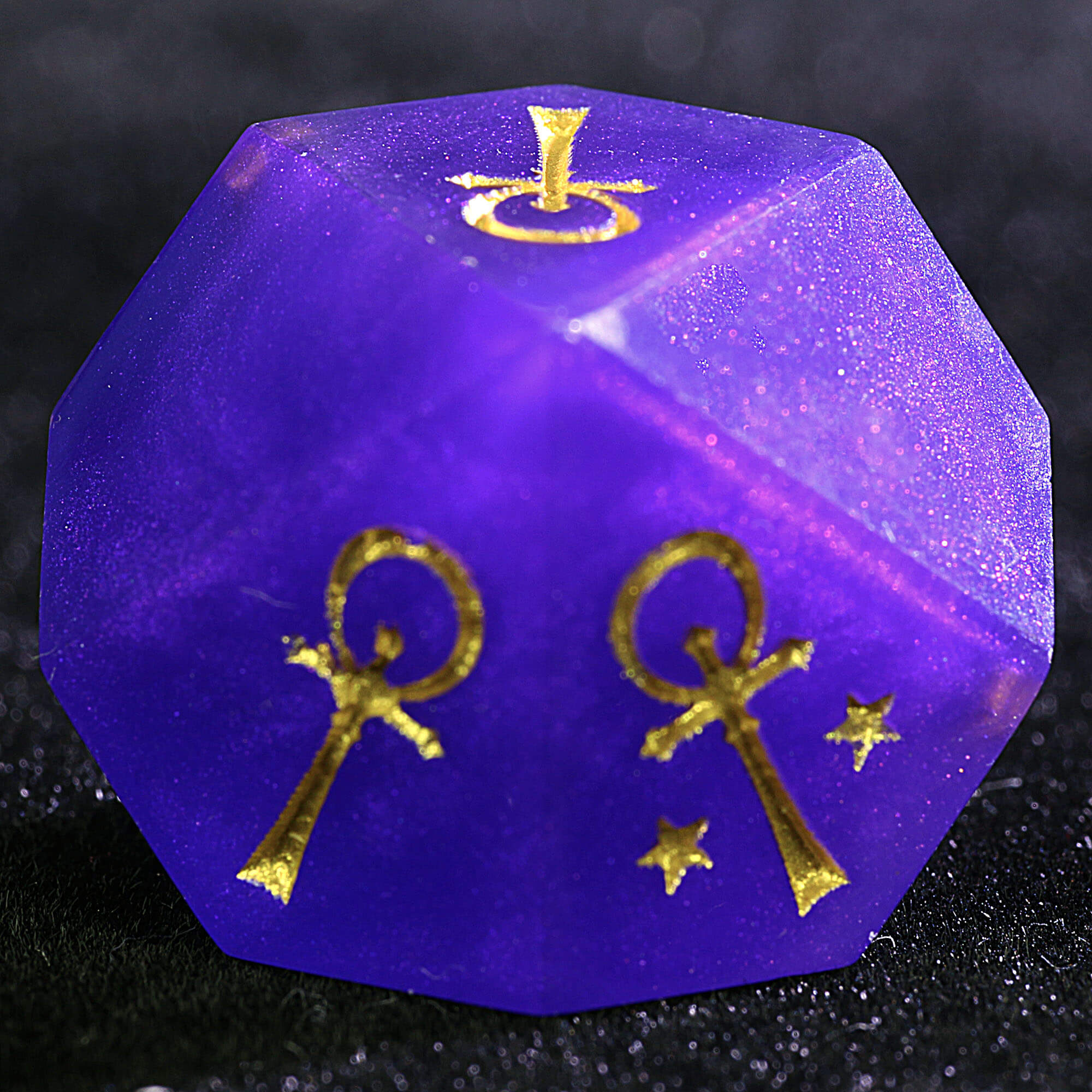 15 Polyhedral Resin Camarilla Set of Dice VtM WoD Azure Decree - Dice of Dragons