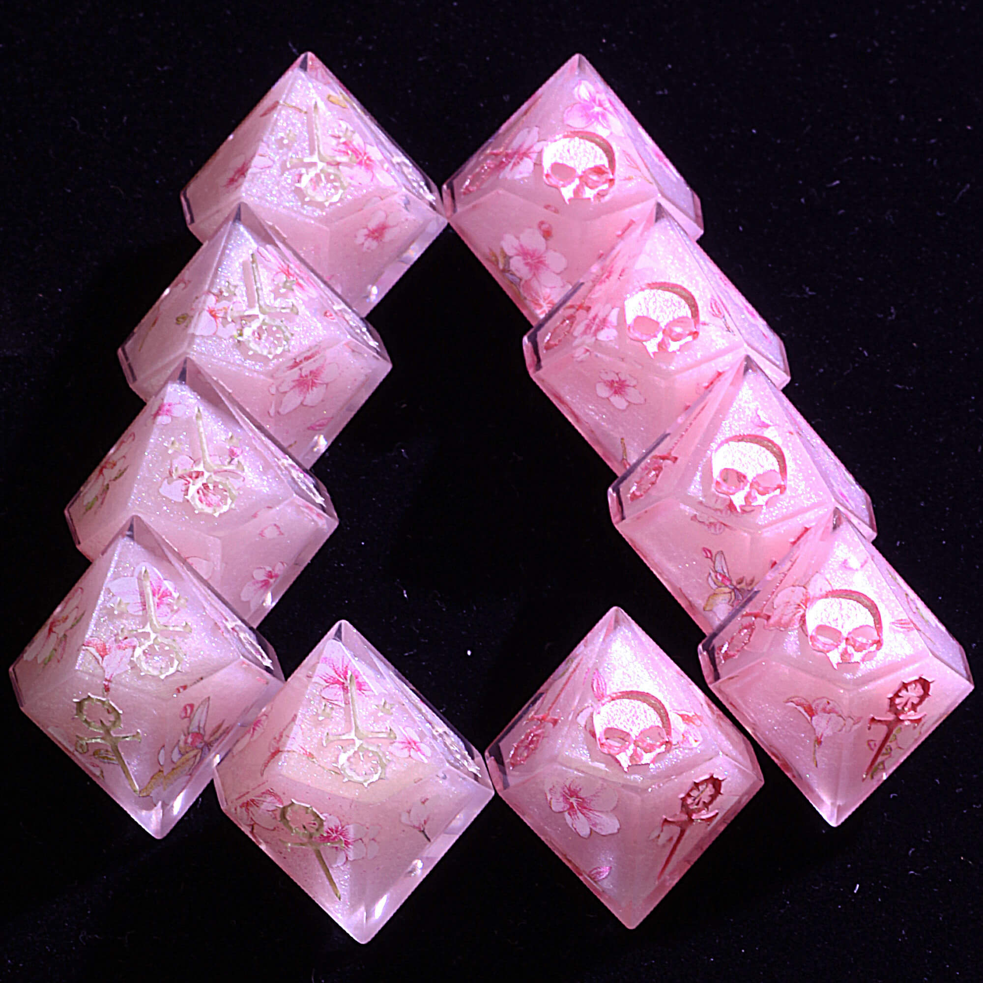 15 Polyhedral Resin Sabbat Dice Set WoD VtM Petal Reverie