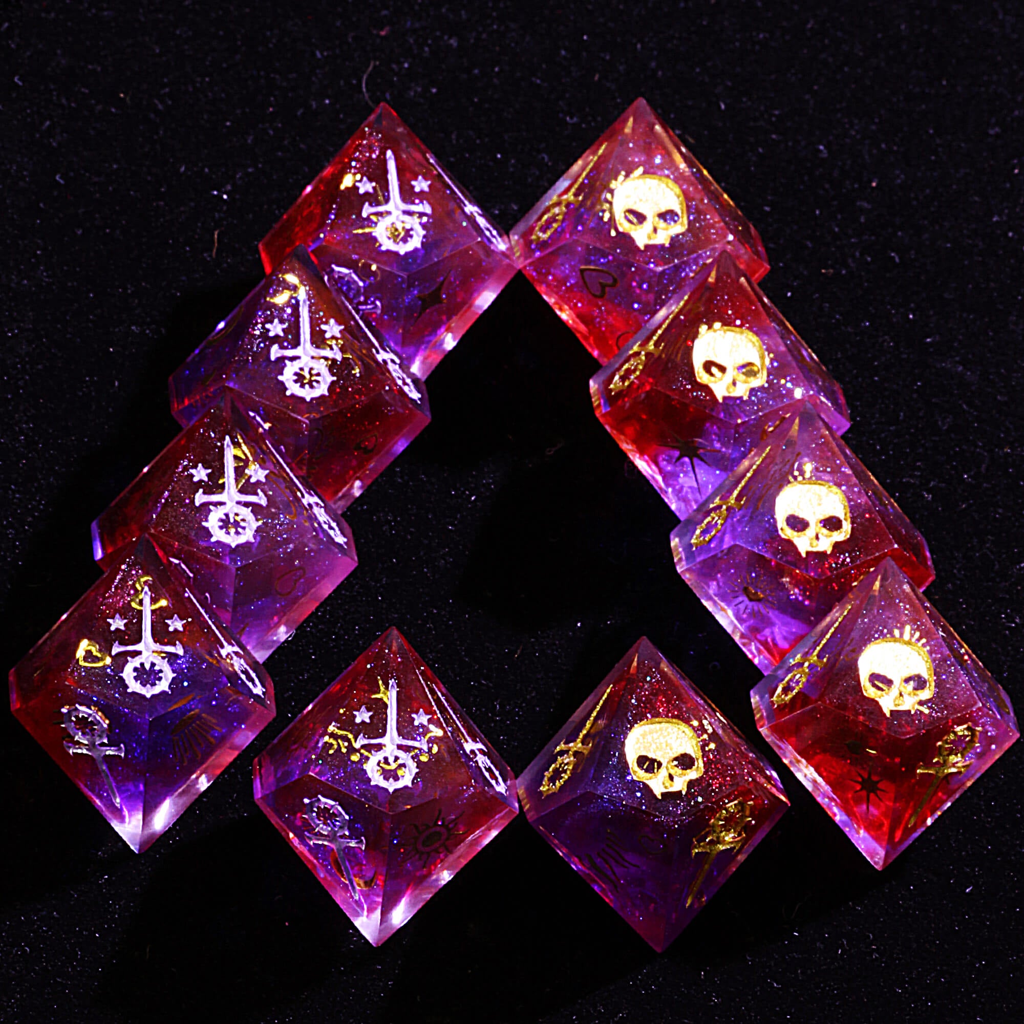 15 Polyhedral Resin Sabbat VtM Sets WoD Dice Celestial Anarchy - Dice of Dragons