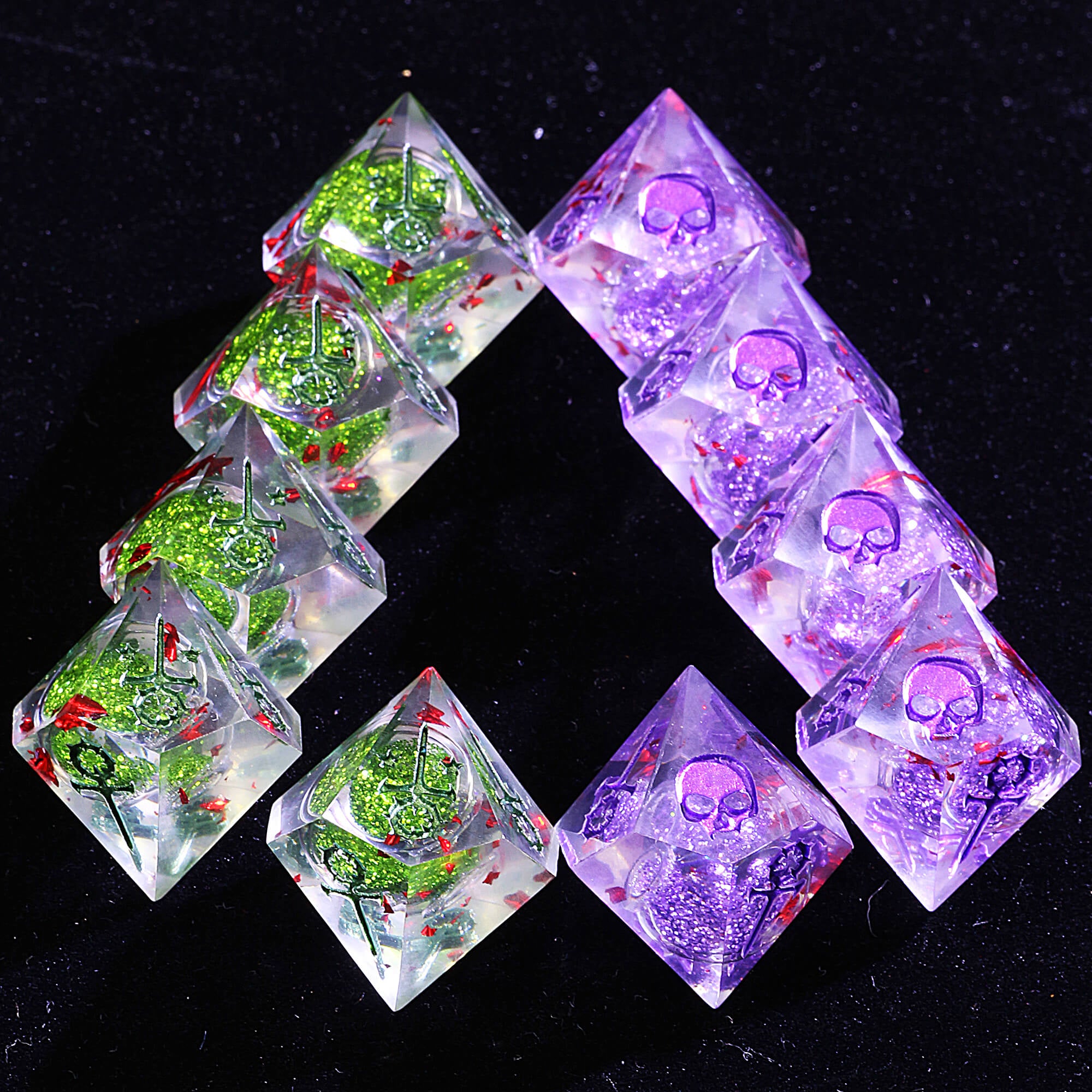 15 Polyhedral Resin Sabbat VtM Sets of Dice WoDCrucible Tide - Dice of Dragons