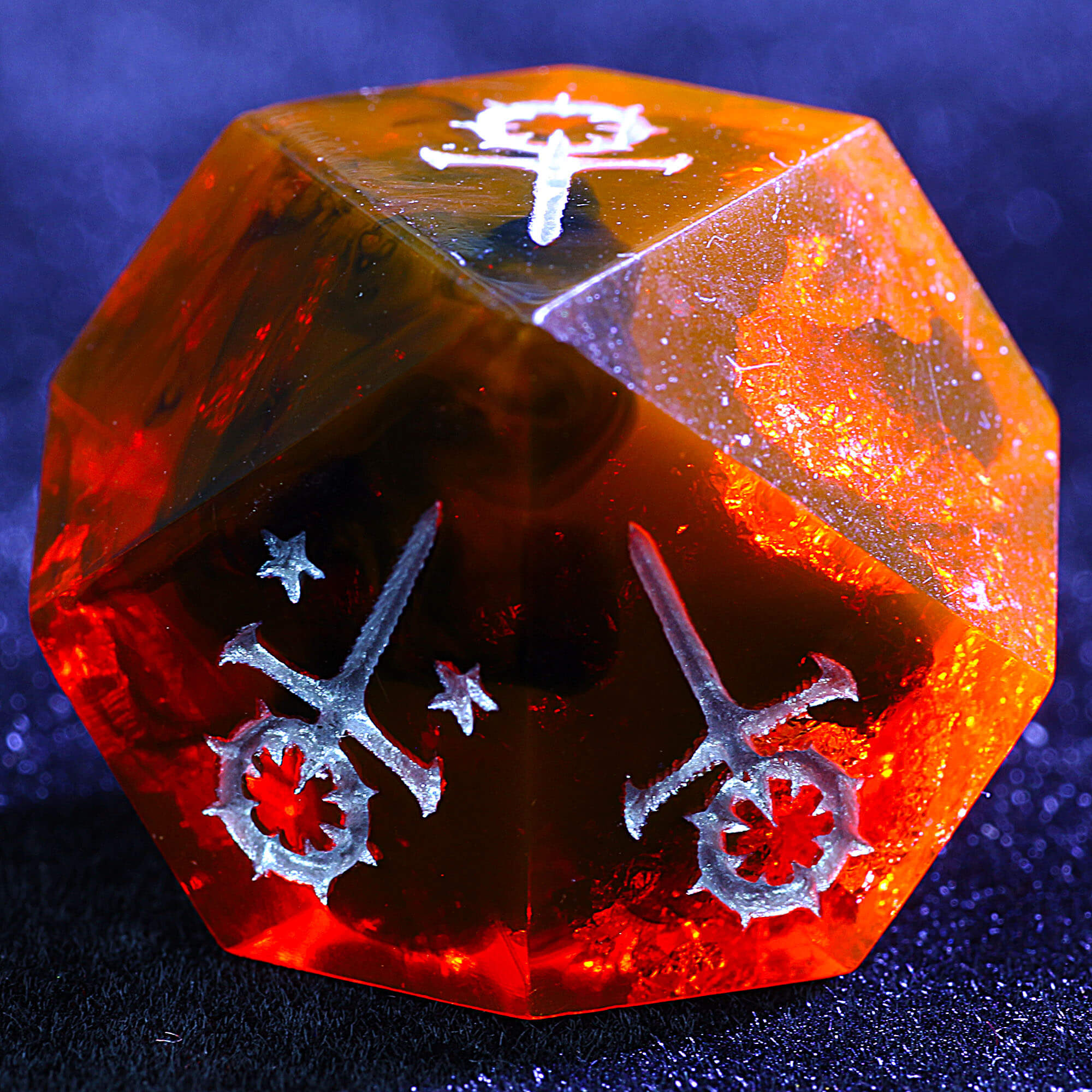 15 Polyhedral Resin Sabbat WoD Dice Sets VtM Black Eucharist - Dice of Dragons