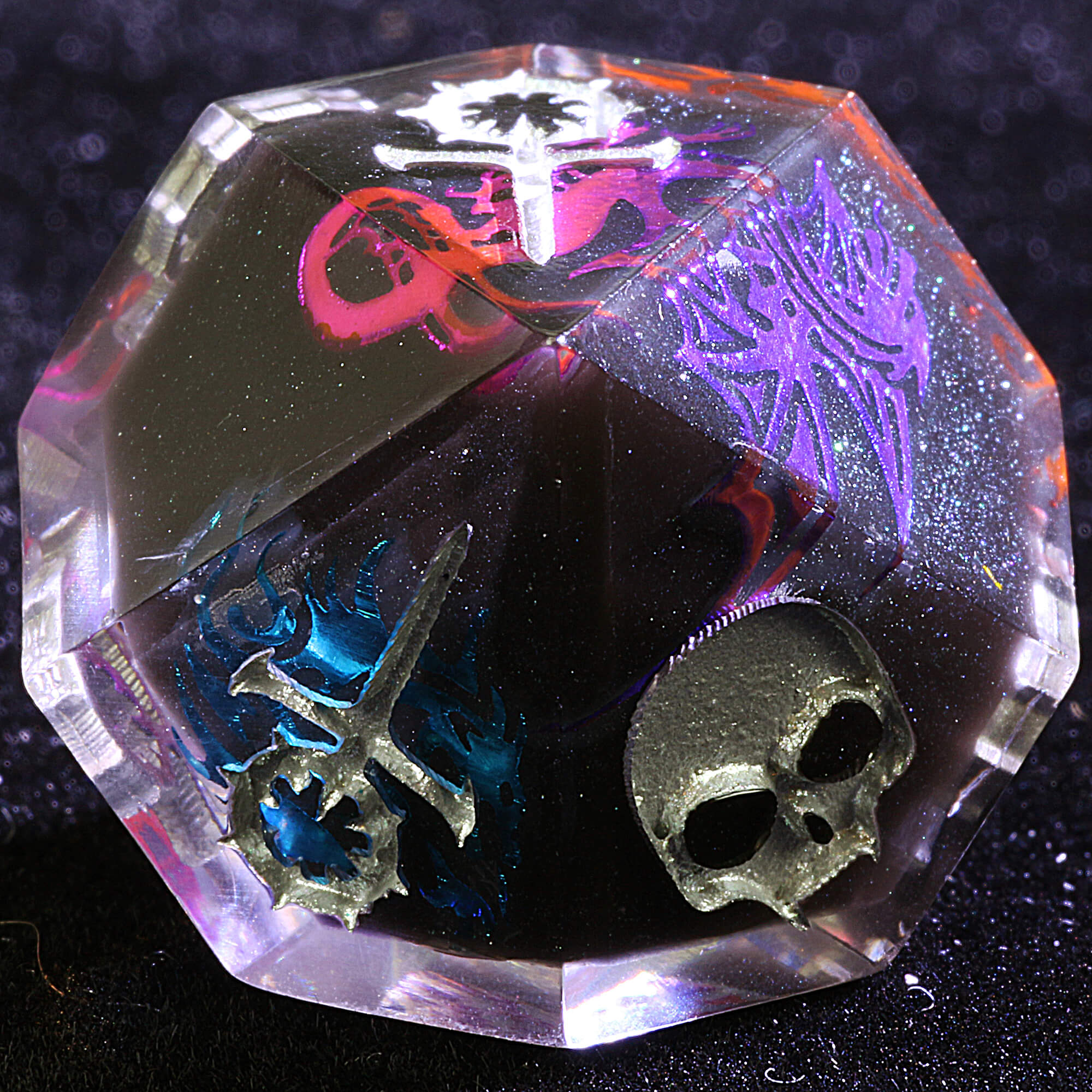 15 Polyhedral Resin Sabbat WoD VtM Dice Set Iron Mask - Dice of Dragons