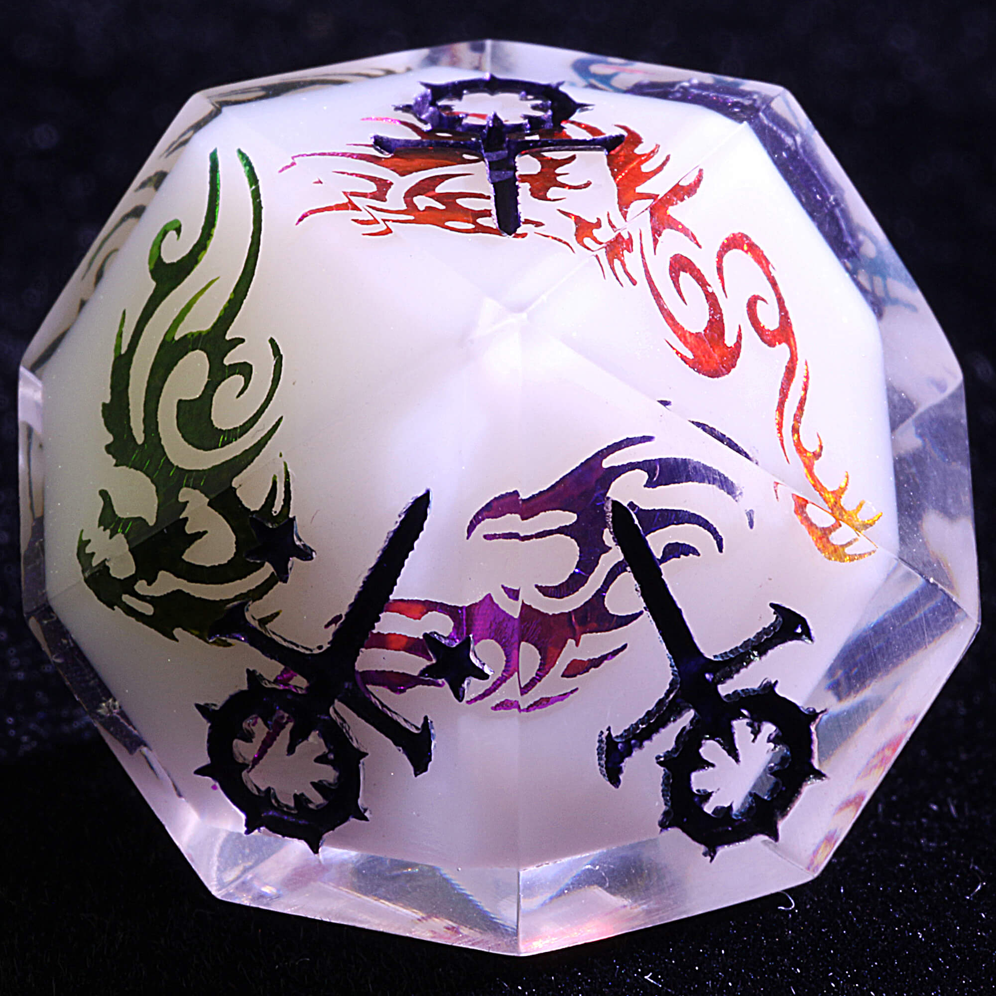 15 Polyhedral Resin Sabbat WoD VtM Dice Set Iron Mask - Dice of Dragons