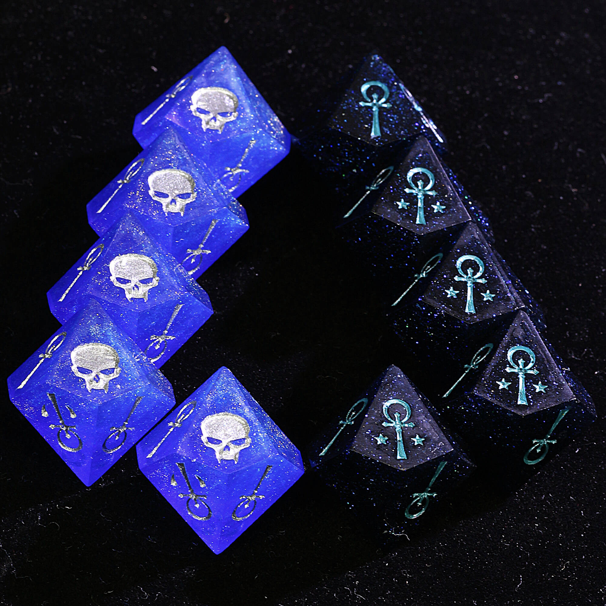 15 Polyhedral Resin Camarilla Sets Dice WoD VtM Midnight Council - Dice of Dragons