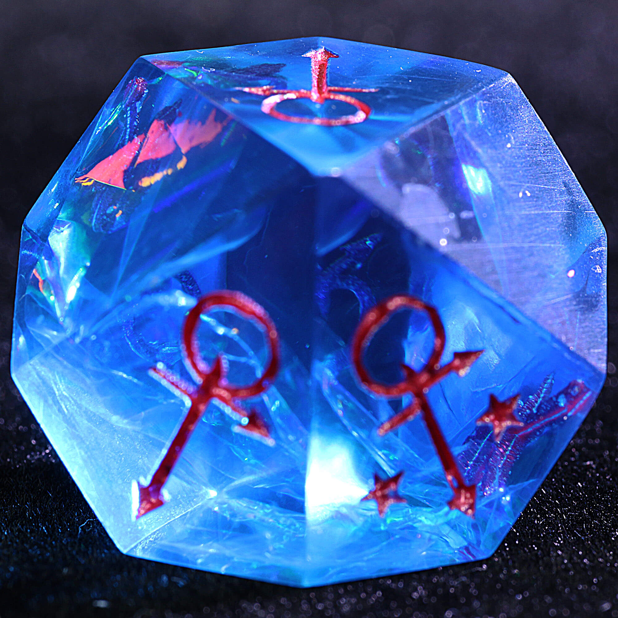 15 Polyhedral Resin Anarch WoD VtM Set of Dice Neon Anarchy - Dice of Dragons