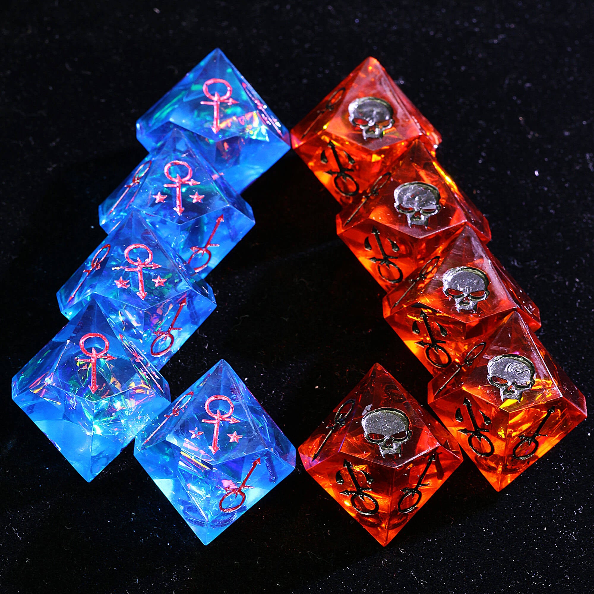 15 Polyhedral Resin Anarch WoD VtM Set of Dice Neon Anarchy - Dice of Dragons