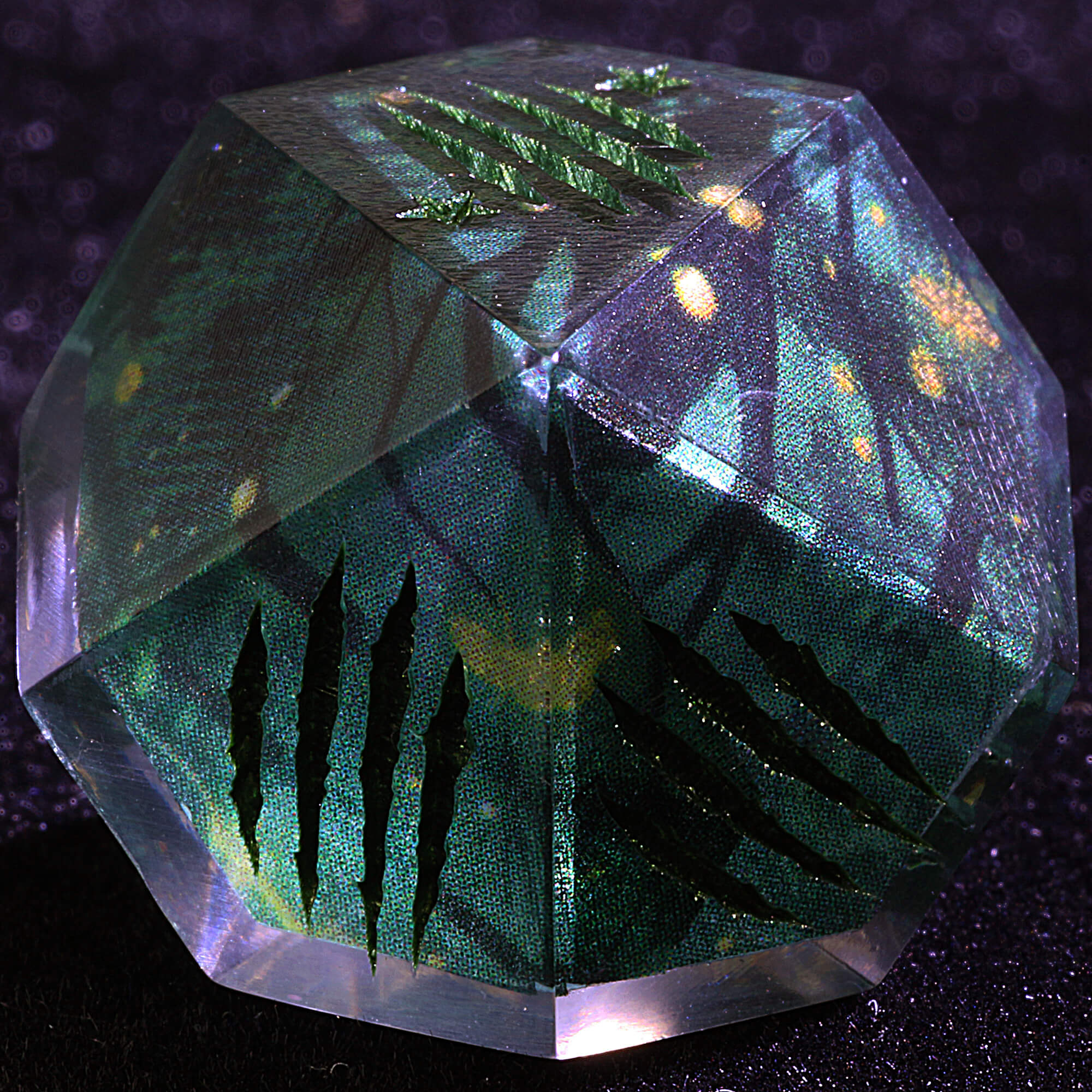 15 Polyhedral Resin WoD WtA Set Dice Nightfall Azure - Dice of Dragons