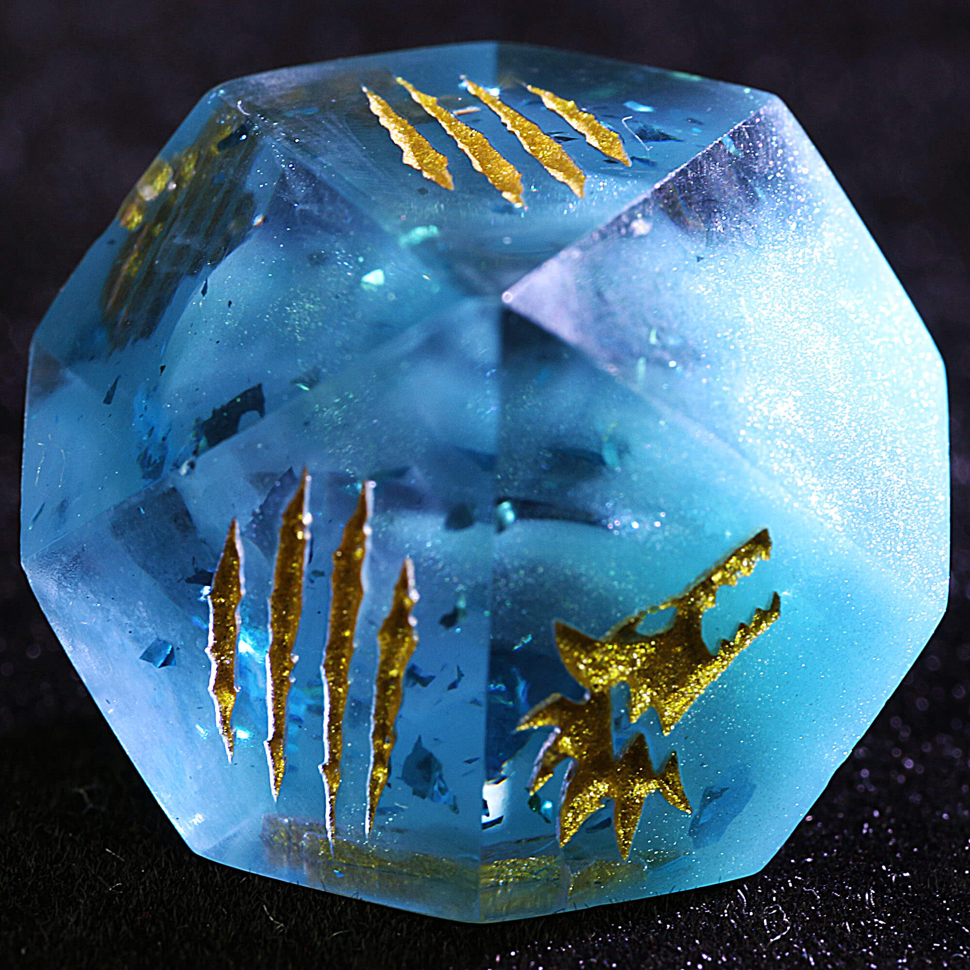 15 Polyhedral Resin WtA WoD Dice Set Umbral Skies - Dice of Dragons