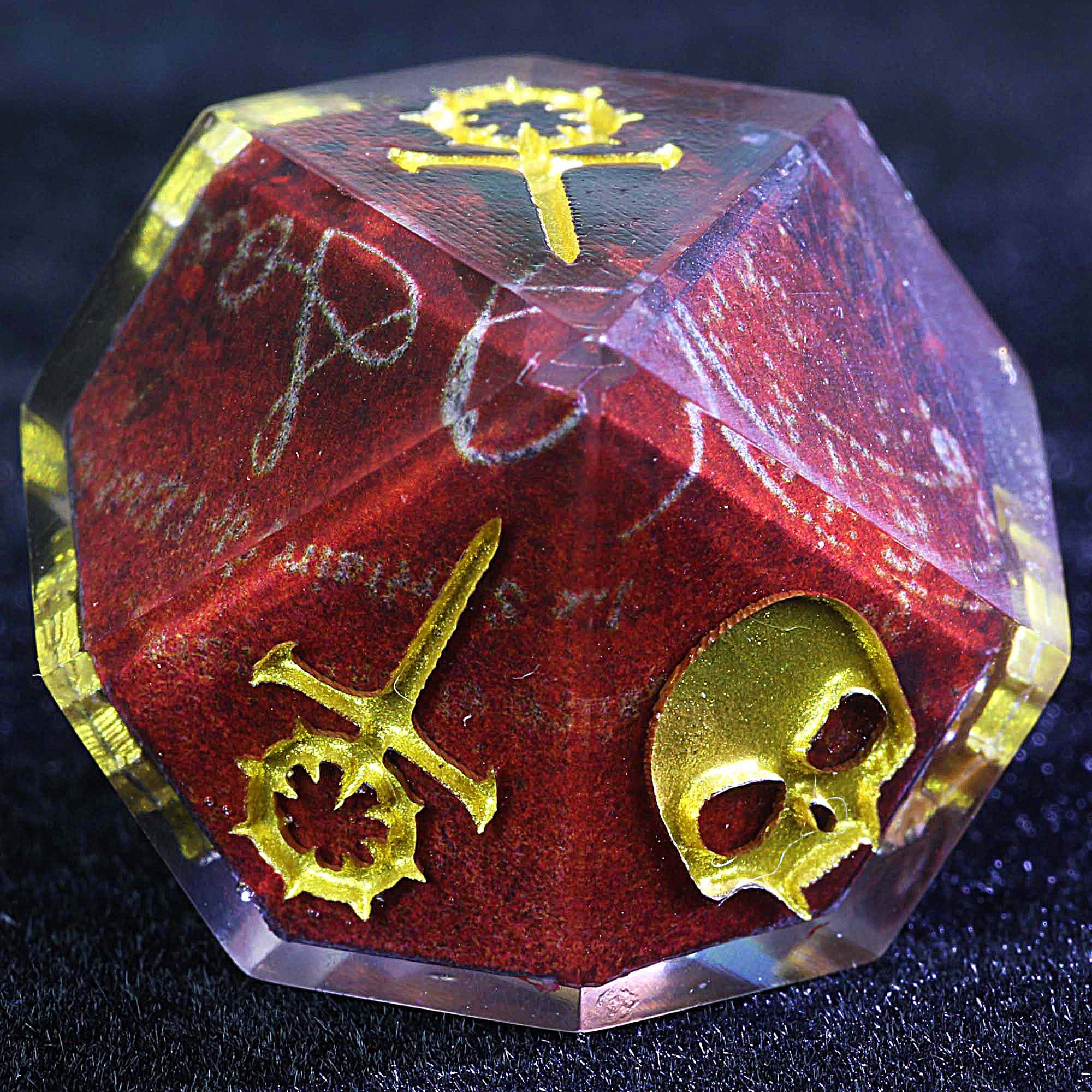 15 Polyhedral Sabbat VtM Dice WoD Set Crimson Tide Breach - Dice of Dragons