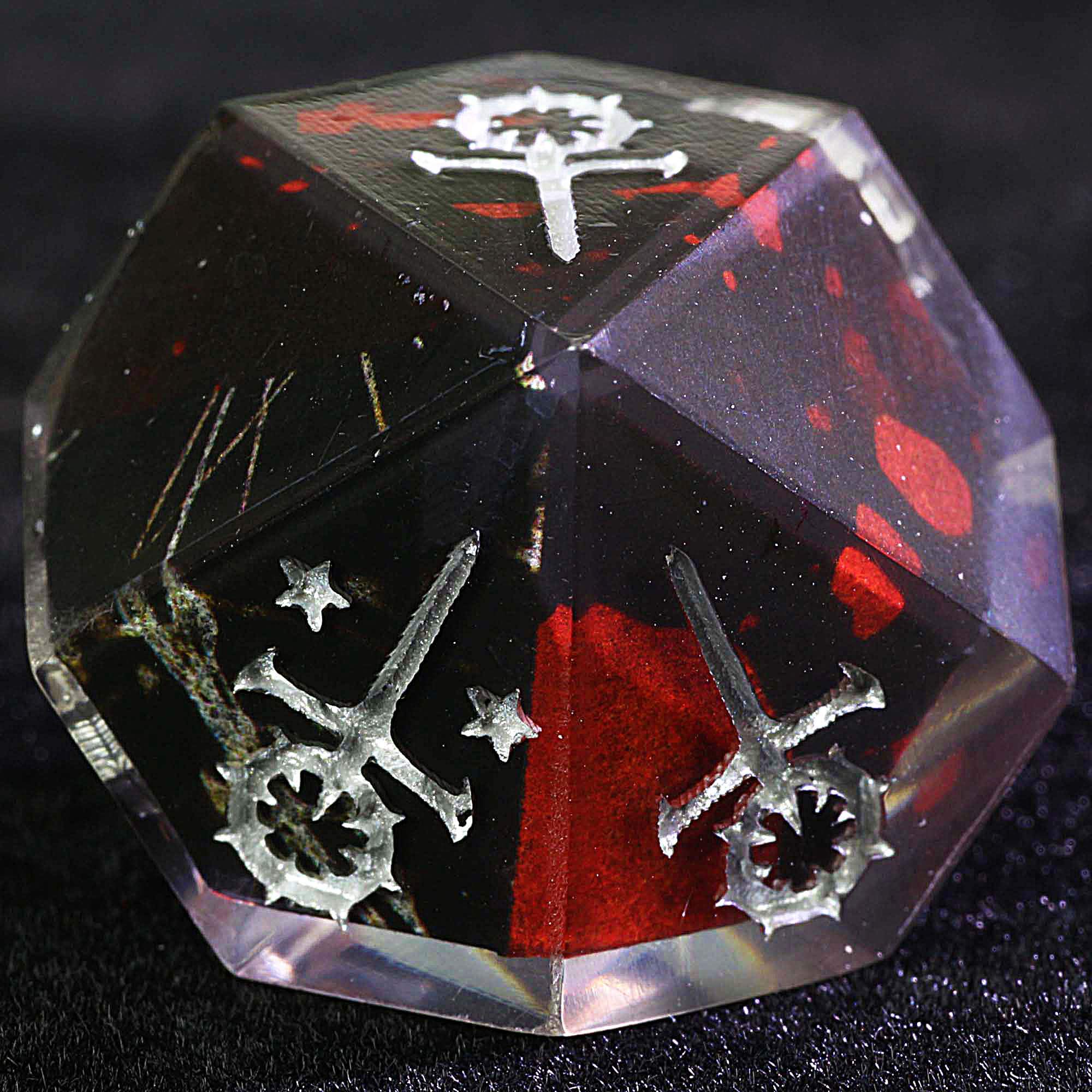 15 Polyhedral Sabbat VtM Dice WoD Set Crimson Tide Breach - Dice of Dragons
