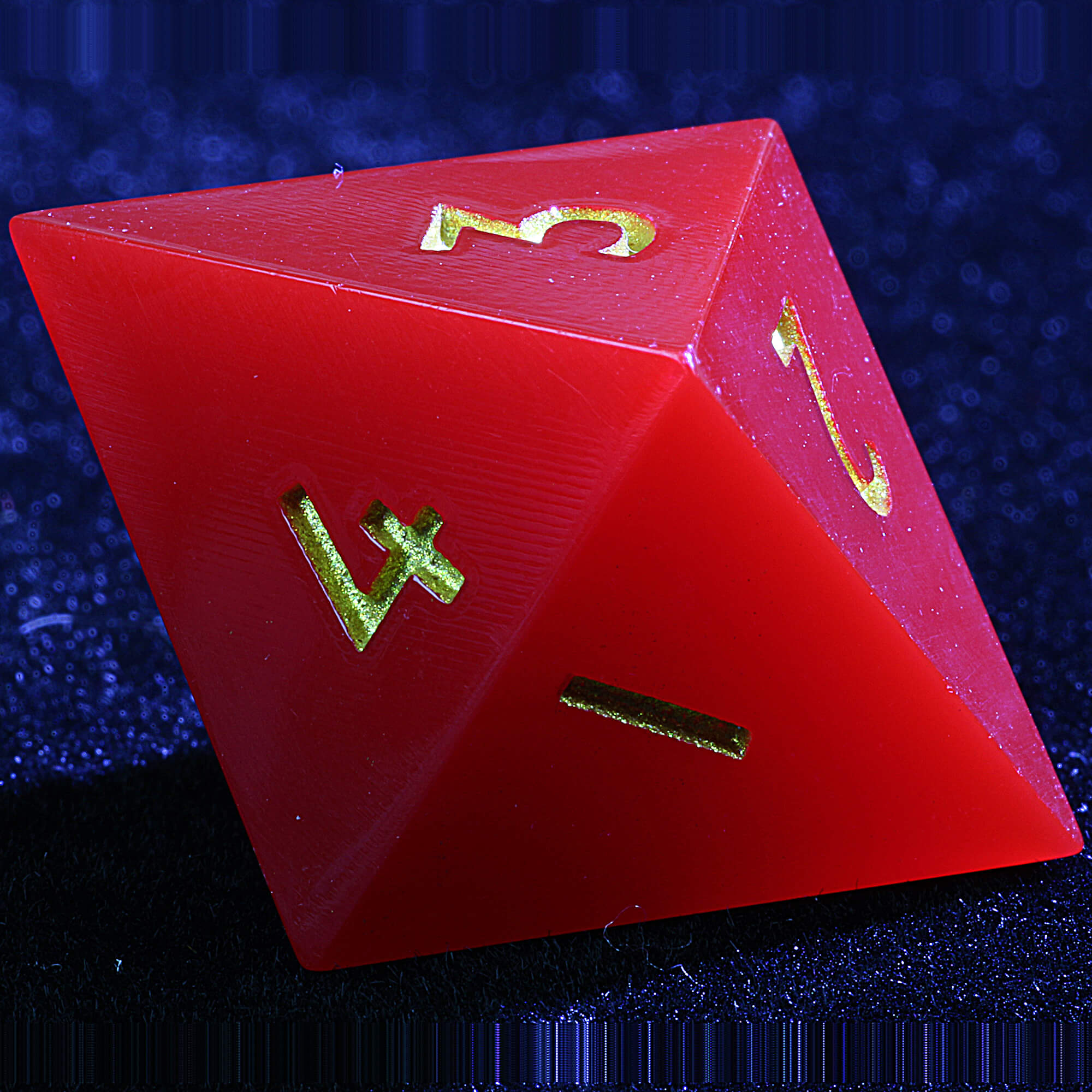 3 Polyhedral Resin 20-Sided D10 and 6-Sided D3 Draw Steel Dice Set Crimson Impact - Dice of Dragons