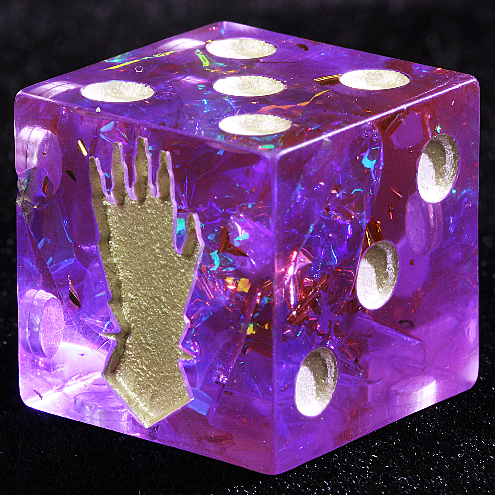 5 Polyhedral Resin Iron Hands Warhammer 40K D6 Dice Sets Slaanesh Indulgence