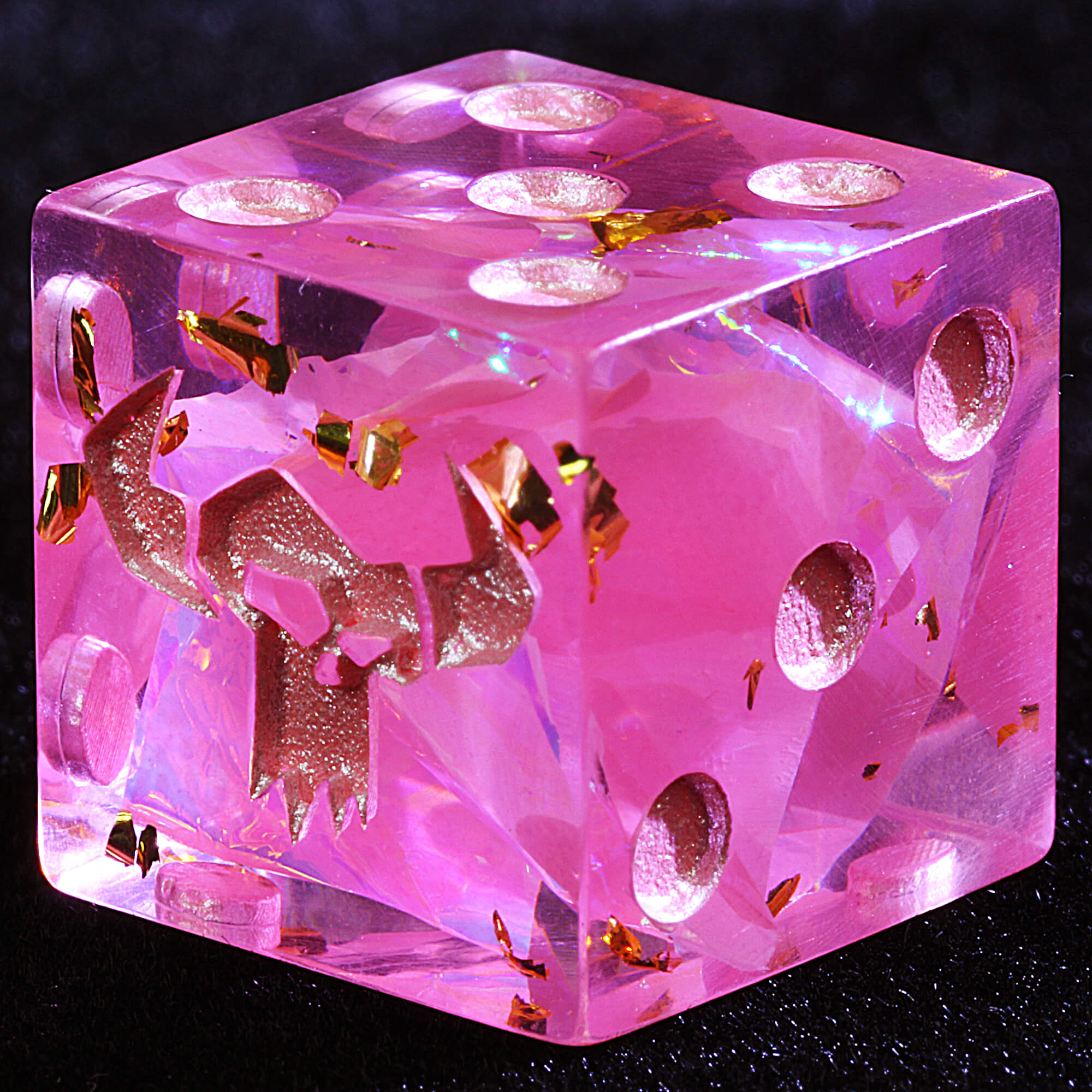 5 Polyhedral Resin Orks D6 Warhammer 40K Dice Sets Pink Excess
