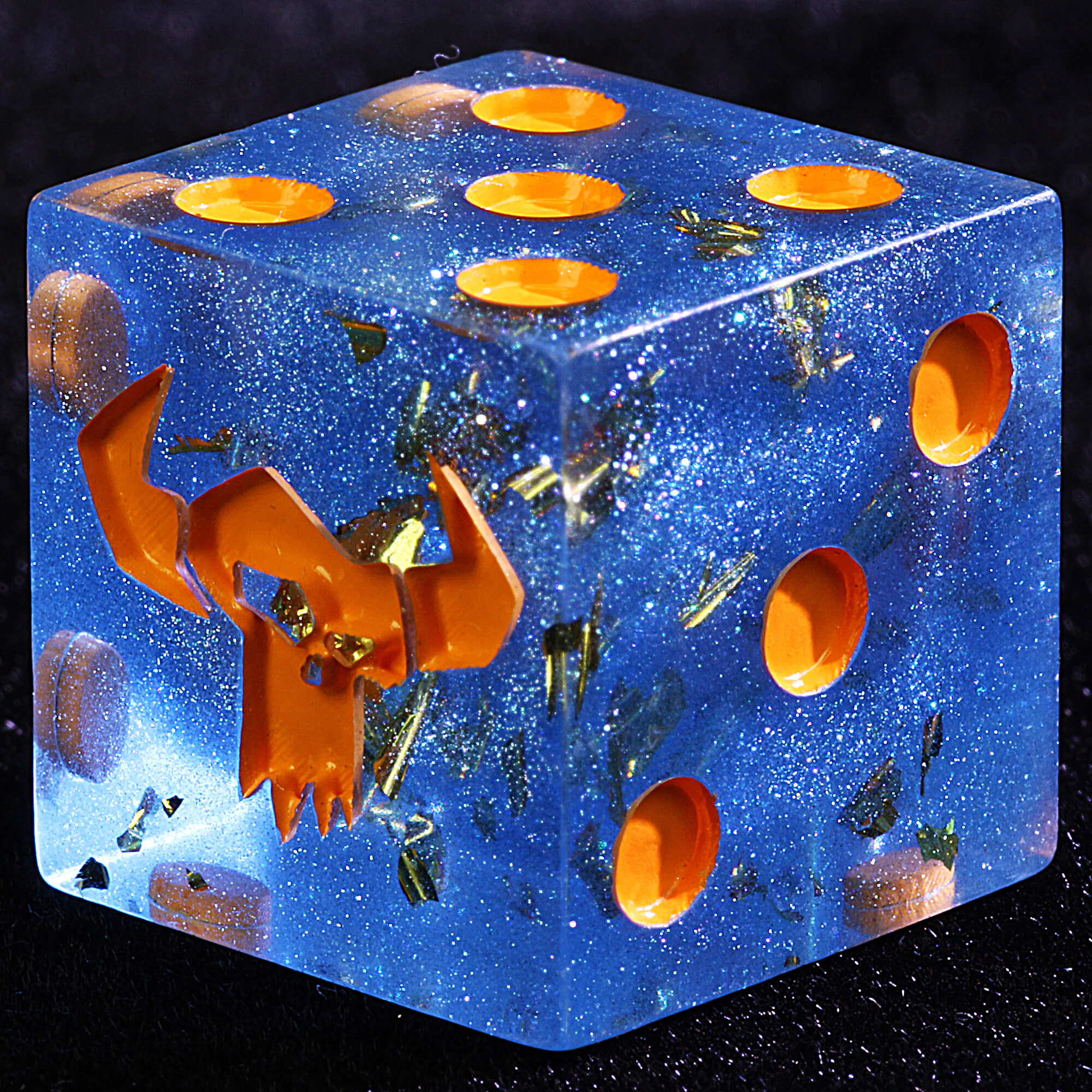 5 Polyhedral Resin Orks Warhammer 40K D6 Set Dice Waaagh Galaxy