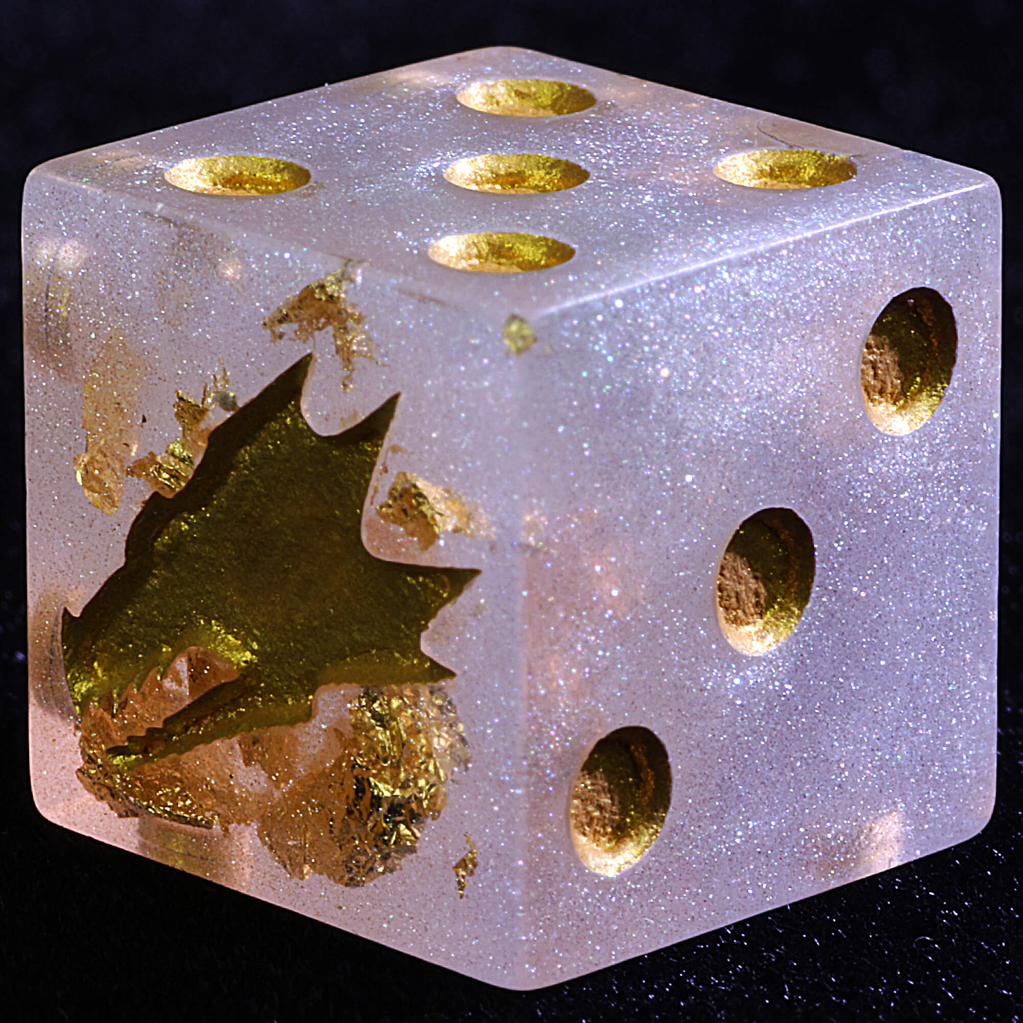 5 Polyhedral Resin Salamanders Dice Sets Warhammer 40K D6 Gilded Ctan