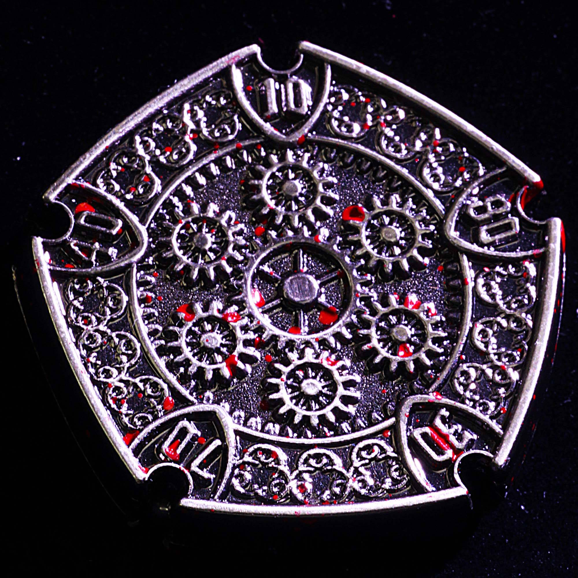 7 Die Metal Flip DnD Coin Dice Set Blood - Dice of Dragons