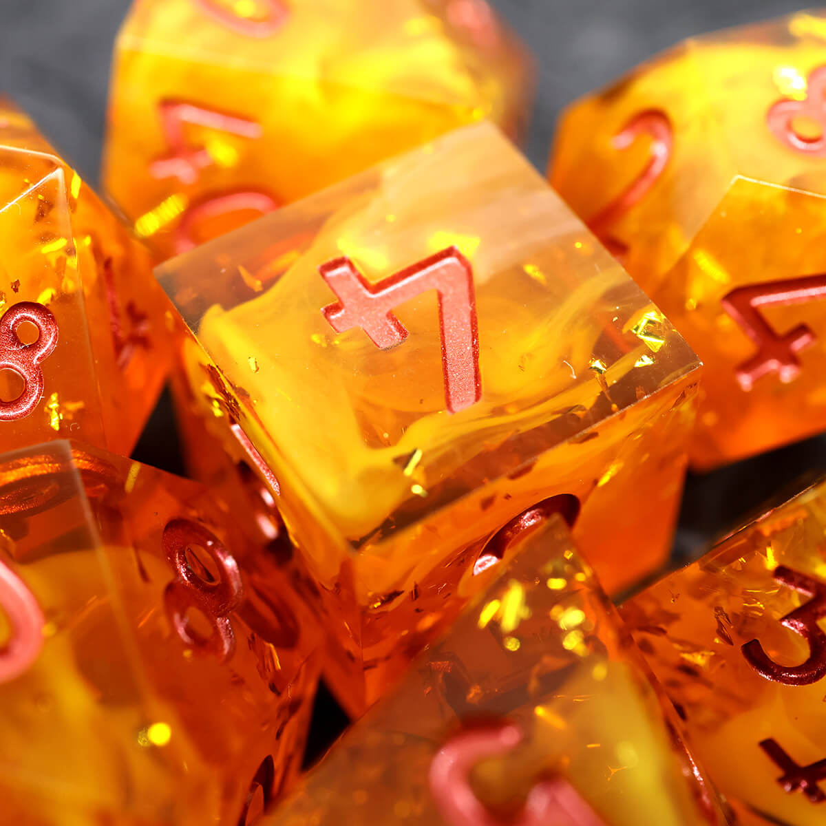 7-Piece Sharp Edge DND Dice Set - Dice of Dragons