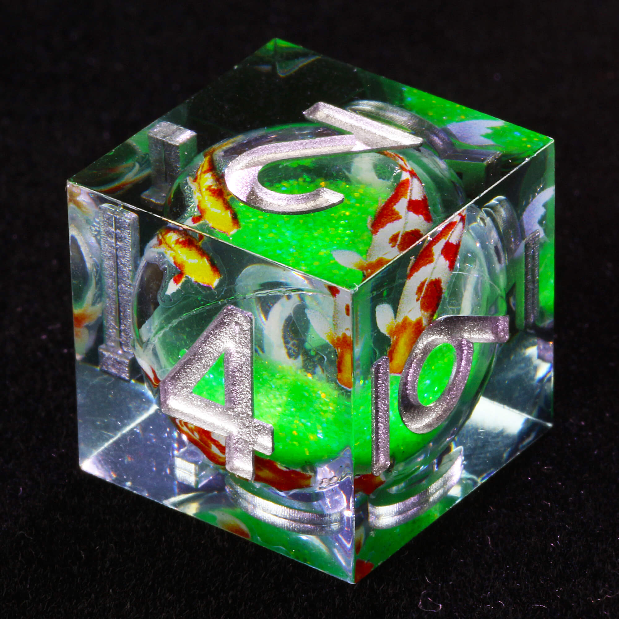 7 Polyhedral Resin Liquid Core Set of Dice DD Fish - Dice of Dragons