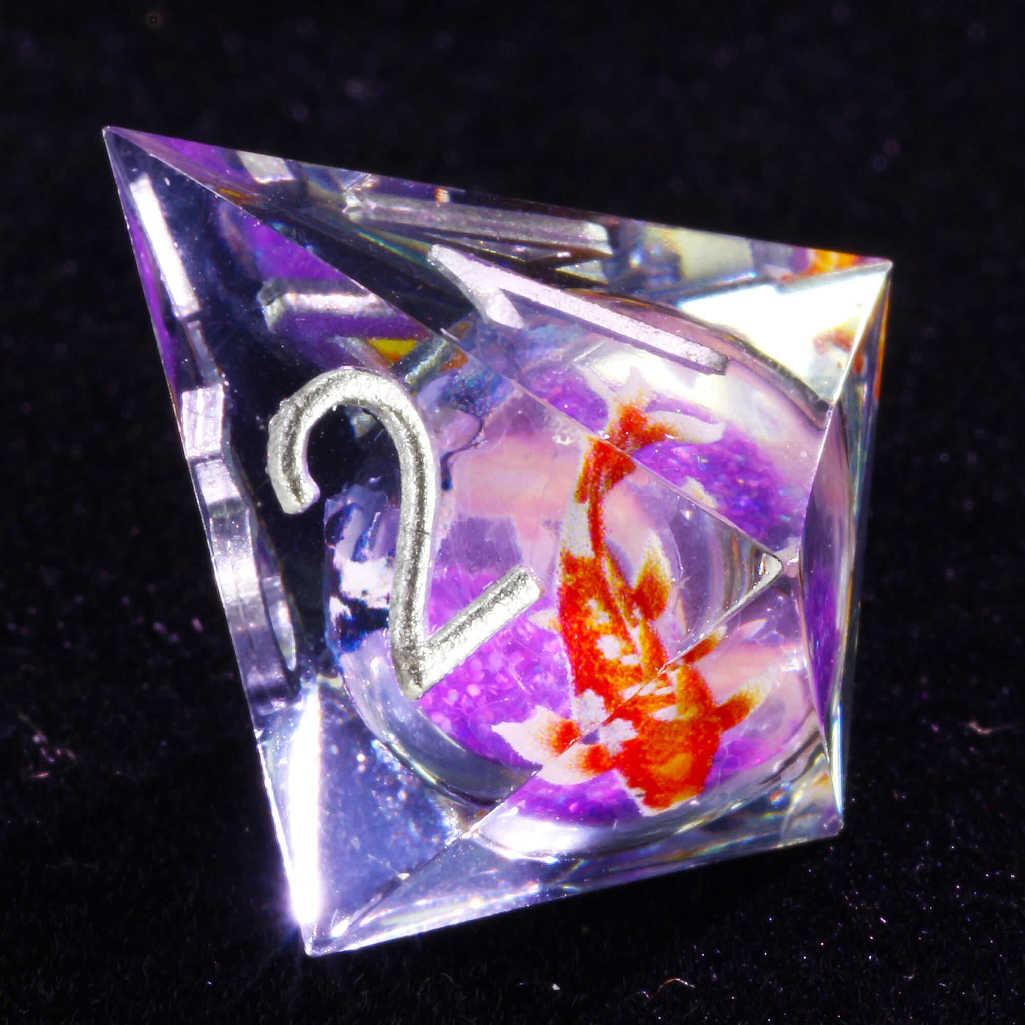 7 Polyhedral Resin Liquid Core DD Dice Sets Fish - Dice of Dragons