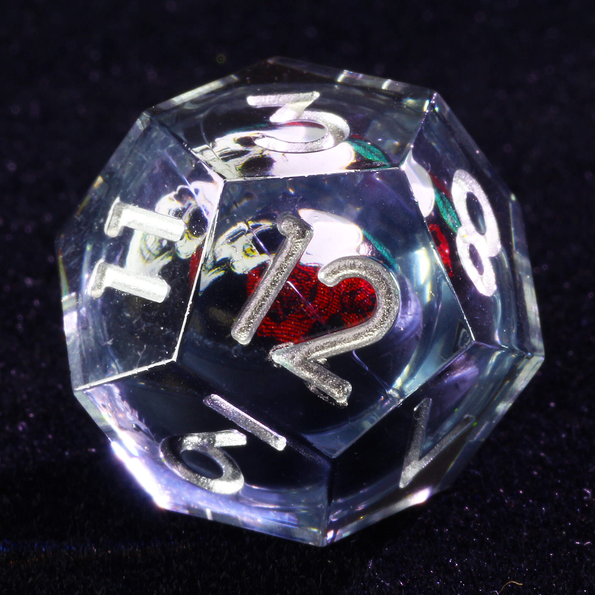7 Polyhedral Skull Liquid Core DnD Dice Set - Dice of Dragons