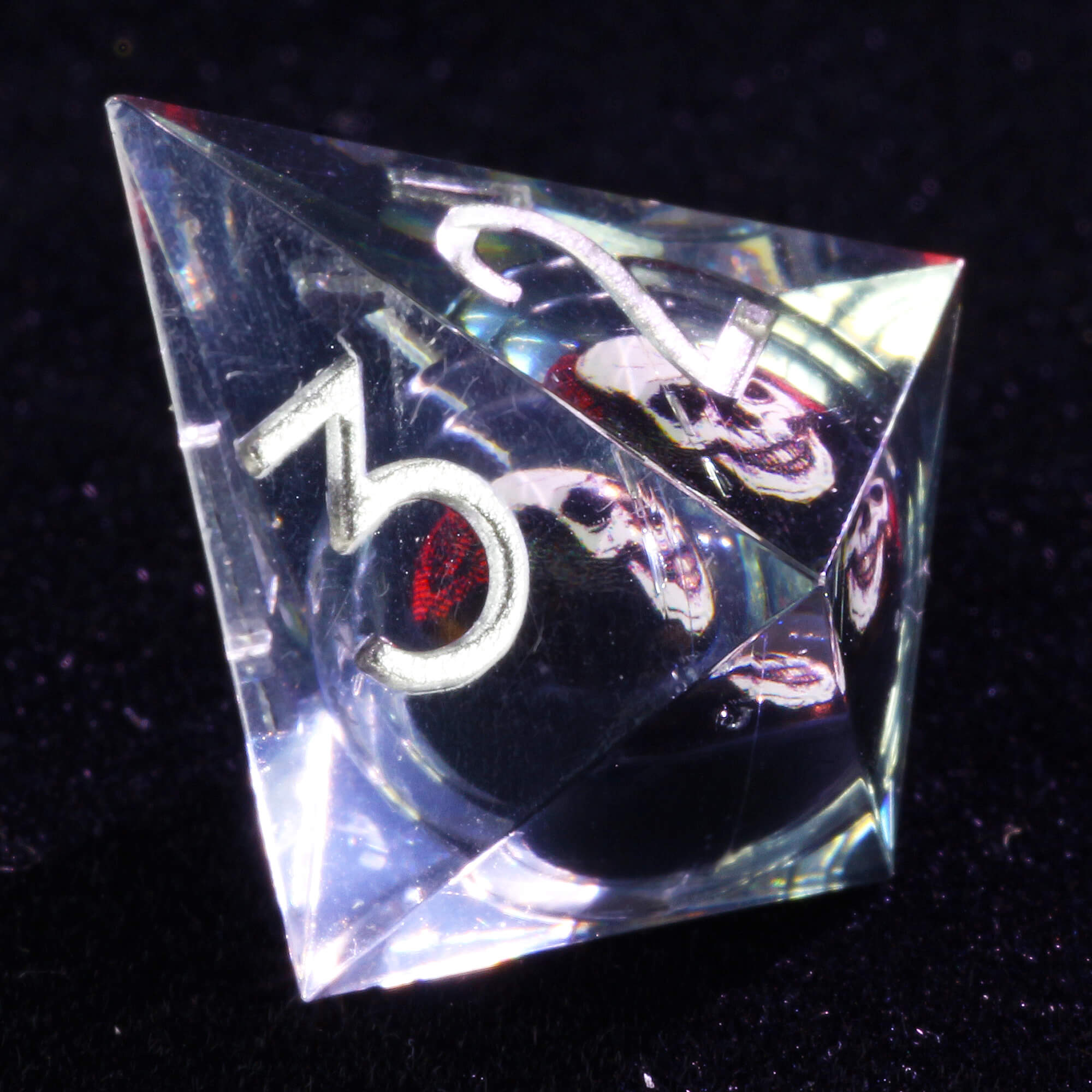 7 Polyhedral Skull Liquid Core DnD Dice Set - Dice of Dragons