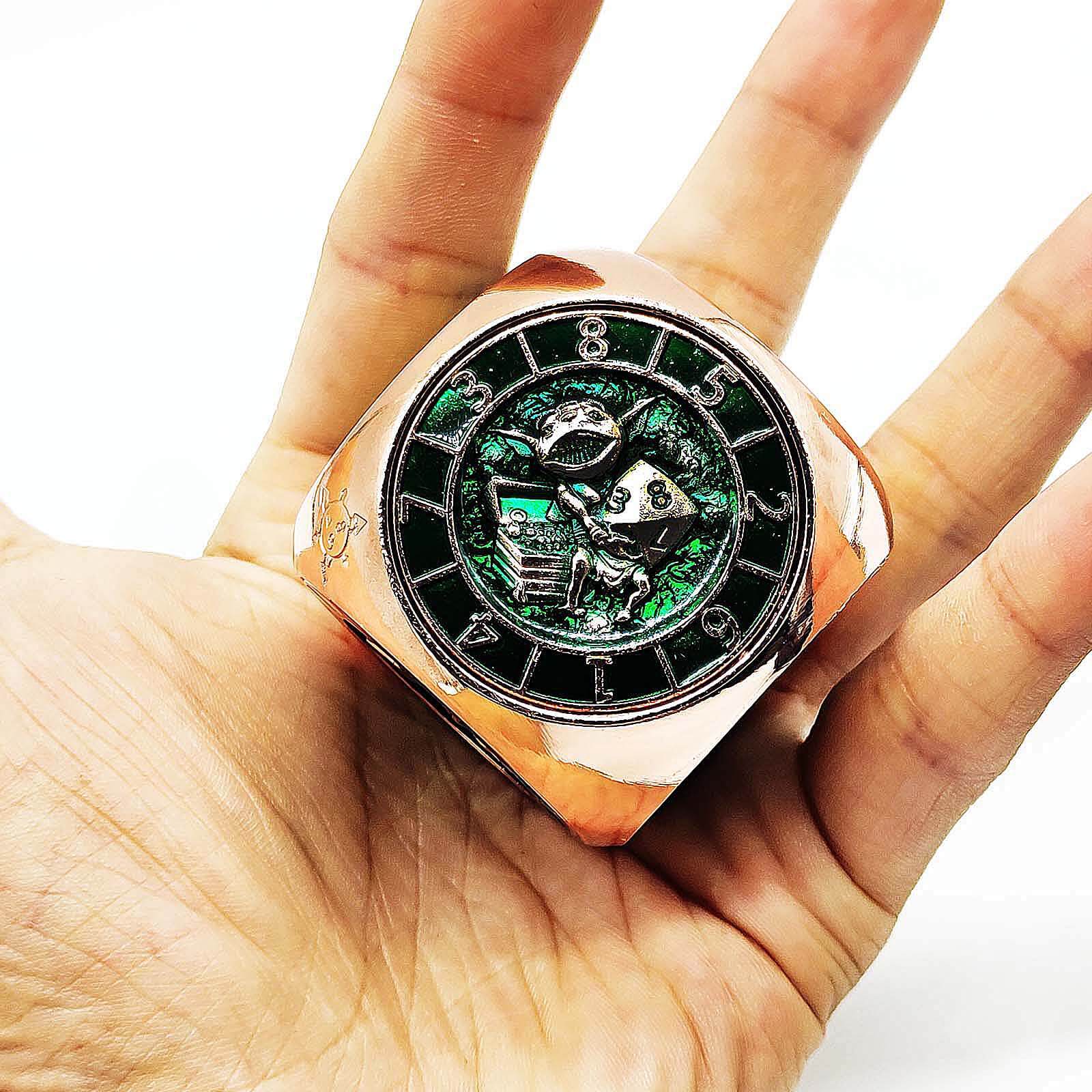 7 in 1 Rounded Cube 6-sided Rotating DND Metal Dice - Dice of Dragons