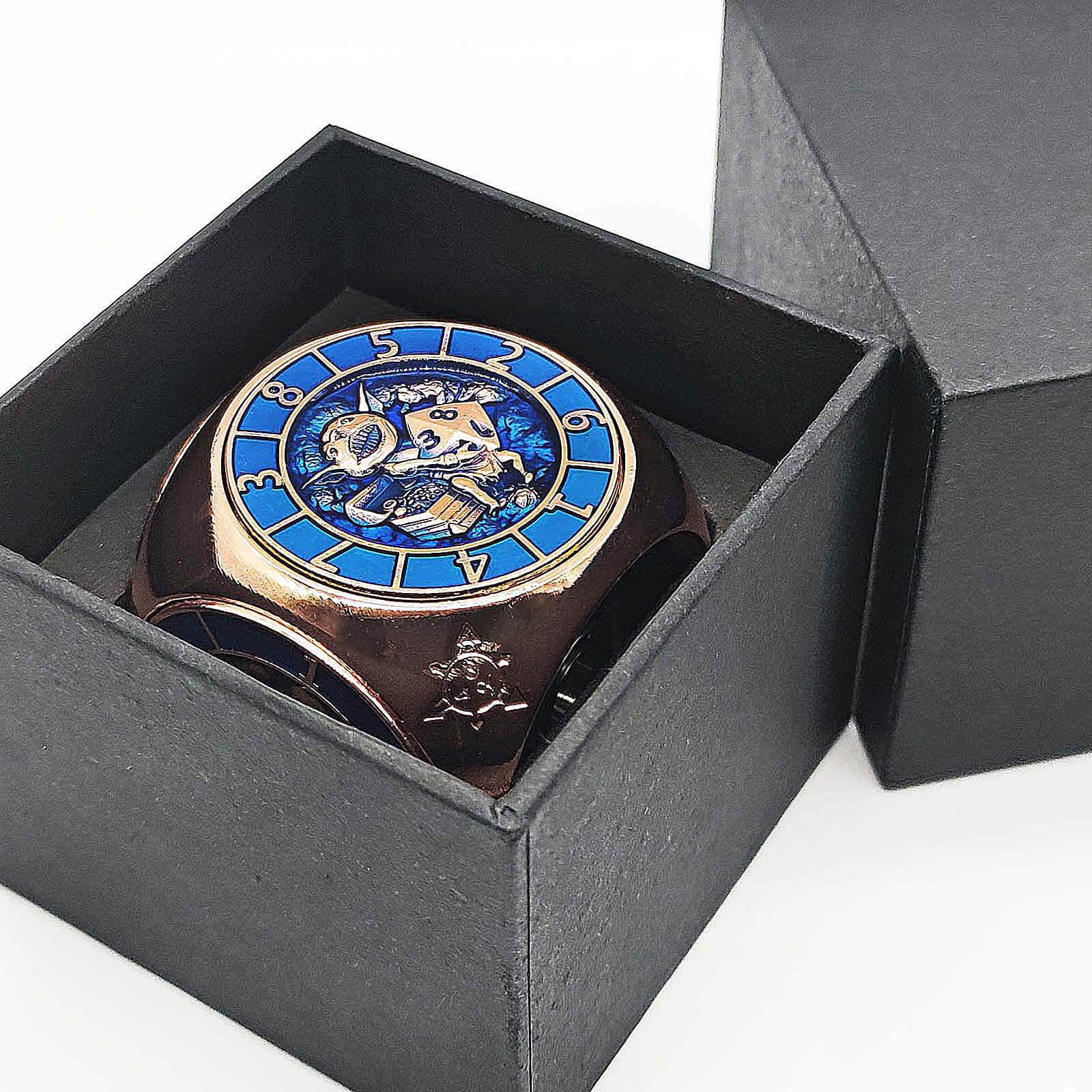 7 in 1 Rounded Cube 6-sided Rotating DND Metal Dice - Dice of Dragons