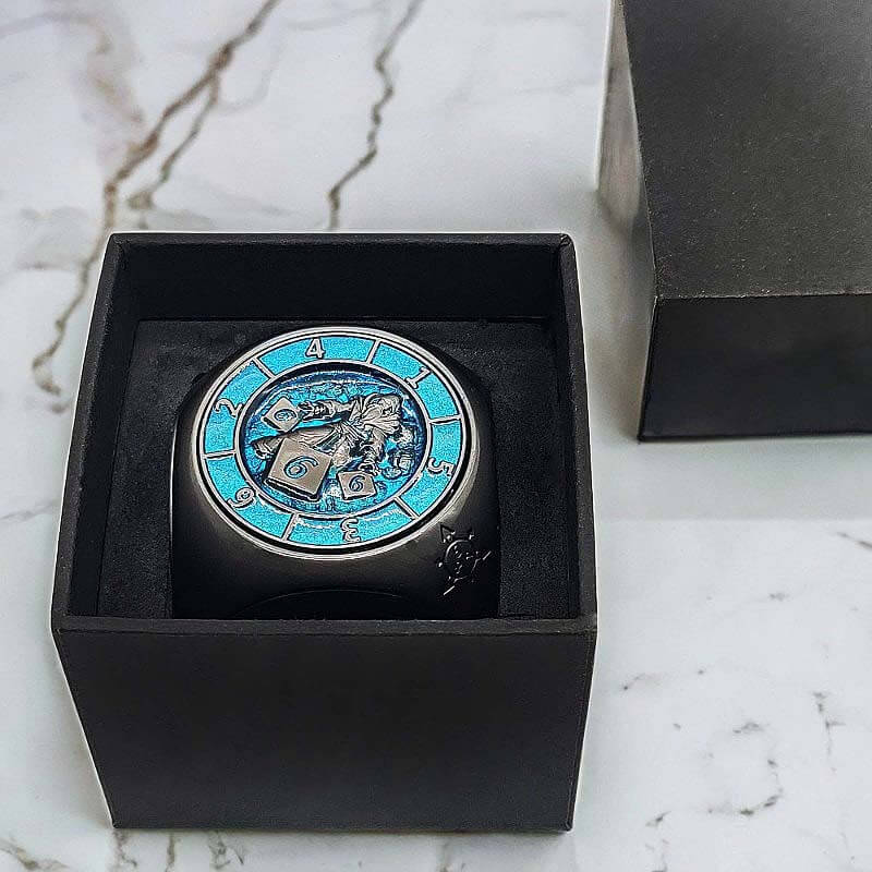 7 in 1 Rounded Cube 6-sided Rotating DND Metal Dice - Dice of Dragons