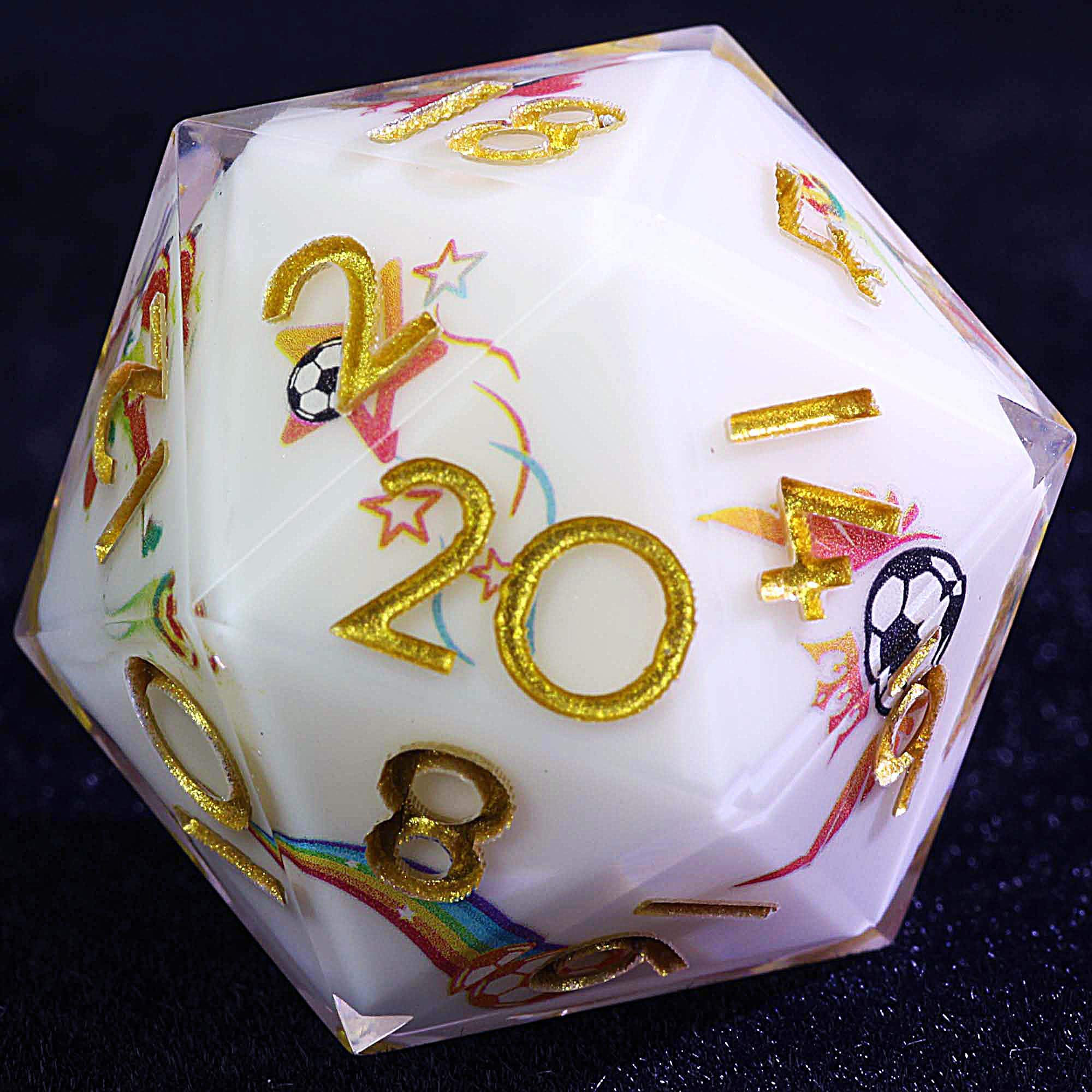 9 Football DD Dice Set Soccer Trophy Path - Dice of Dragons
