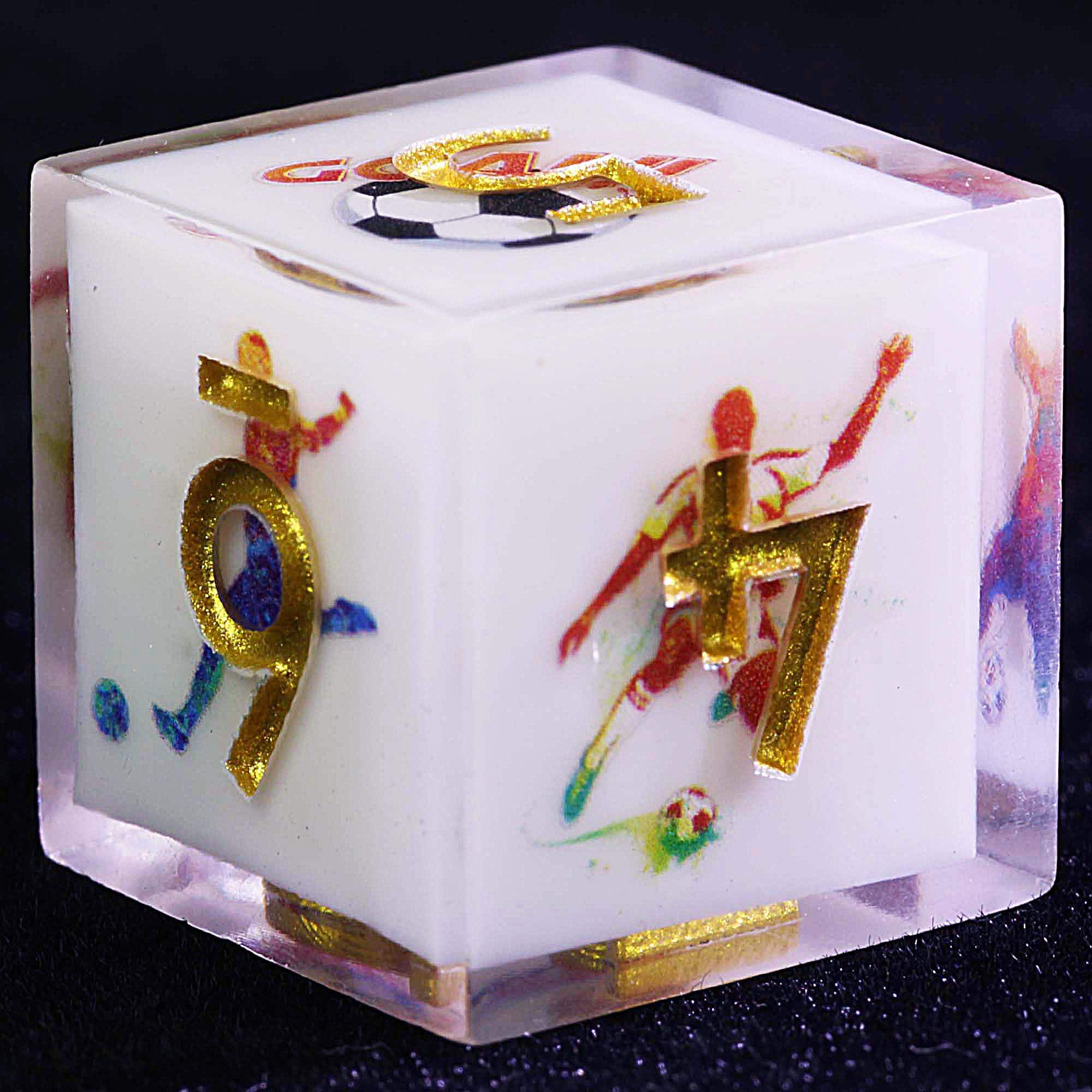 9 Football DD Dice Set Soccer Trophy Path - Dice of Dragons