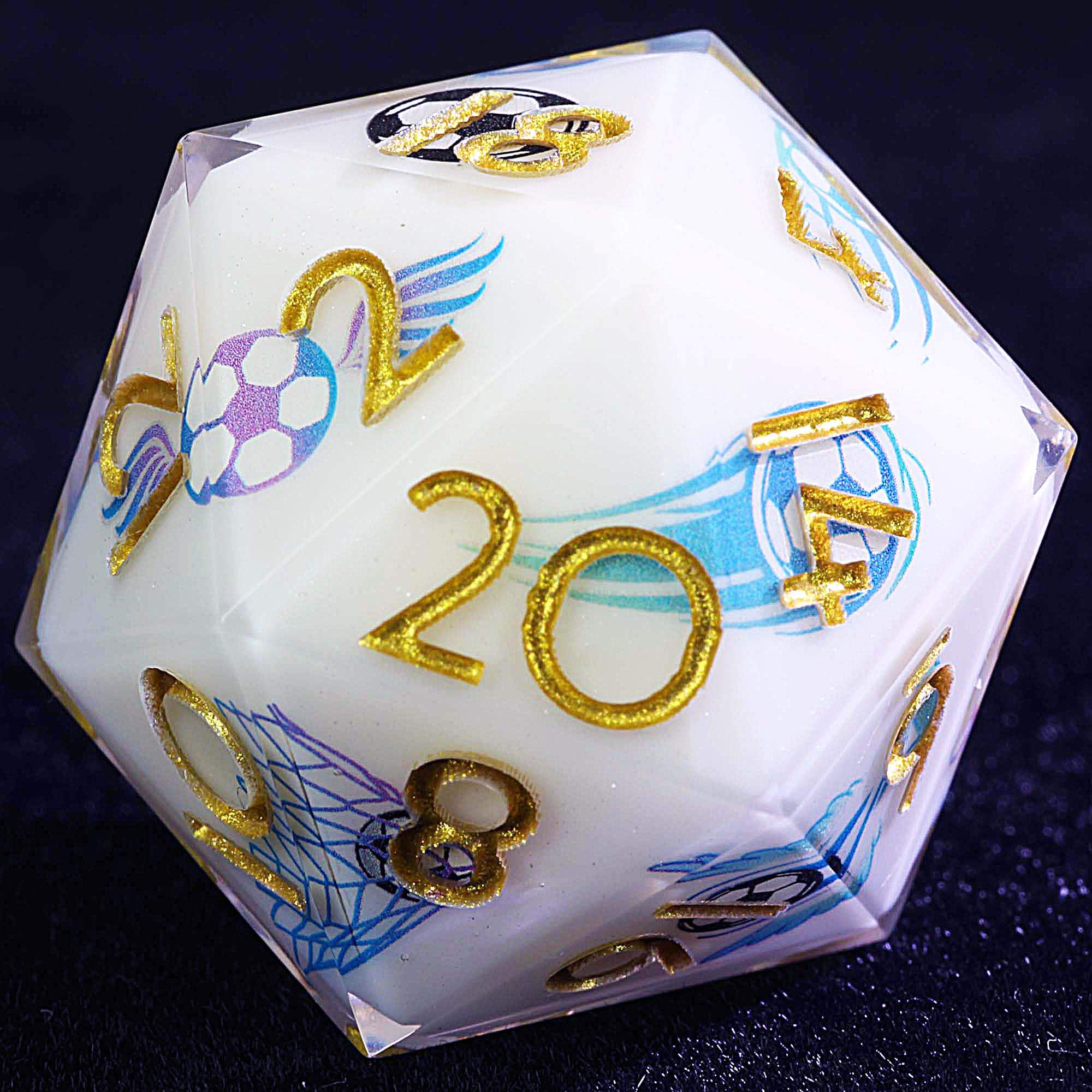 9 Football Dice Set D and D Soccer Goal Hit - Dice of Dragons