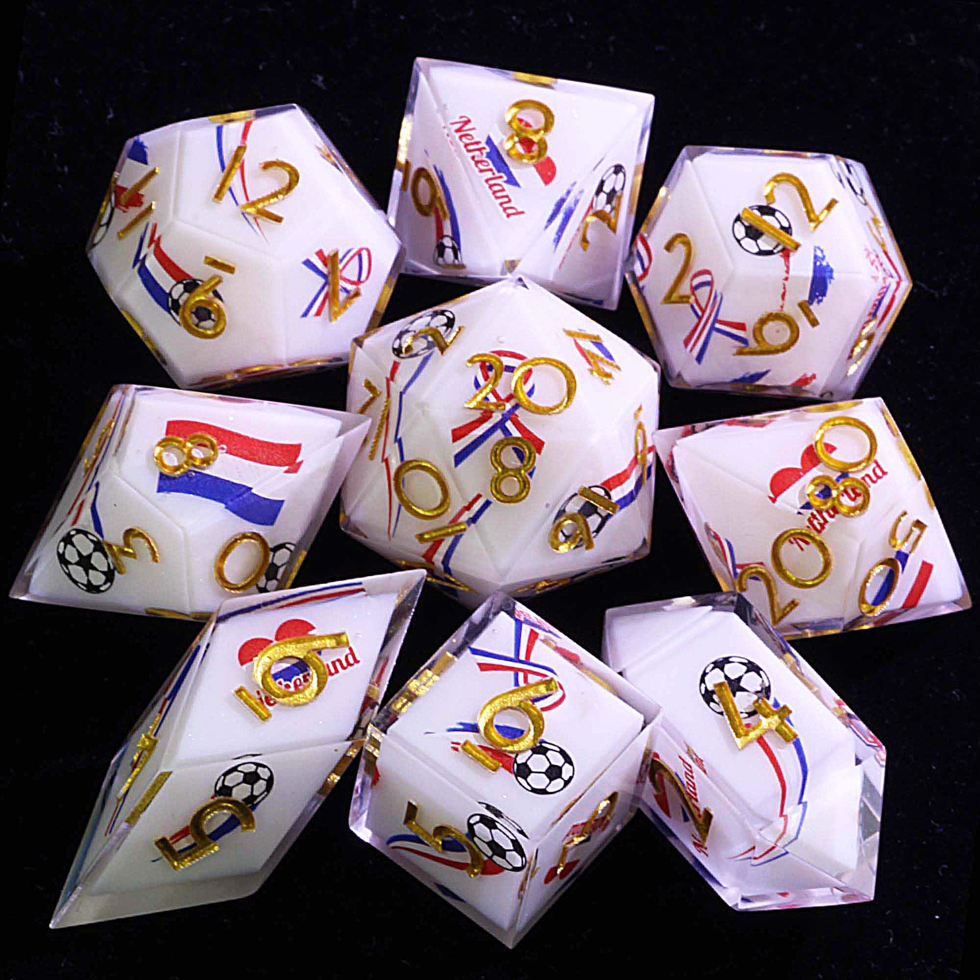9 Football Dice Sets D&D Soccer Netherlands - Dice of Dragons