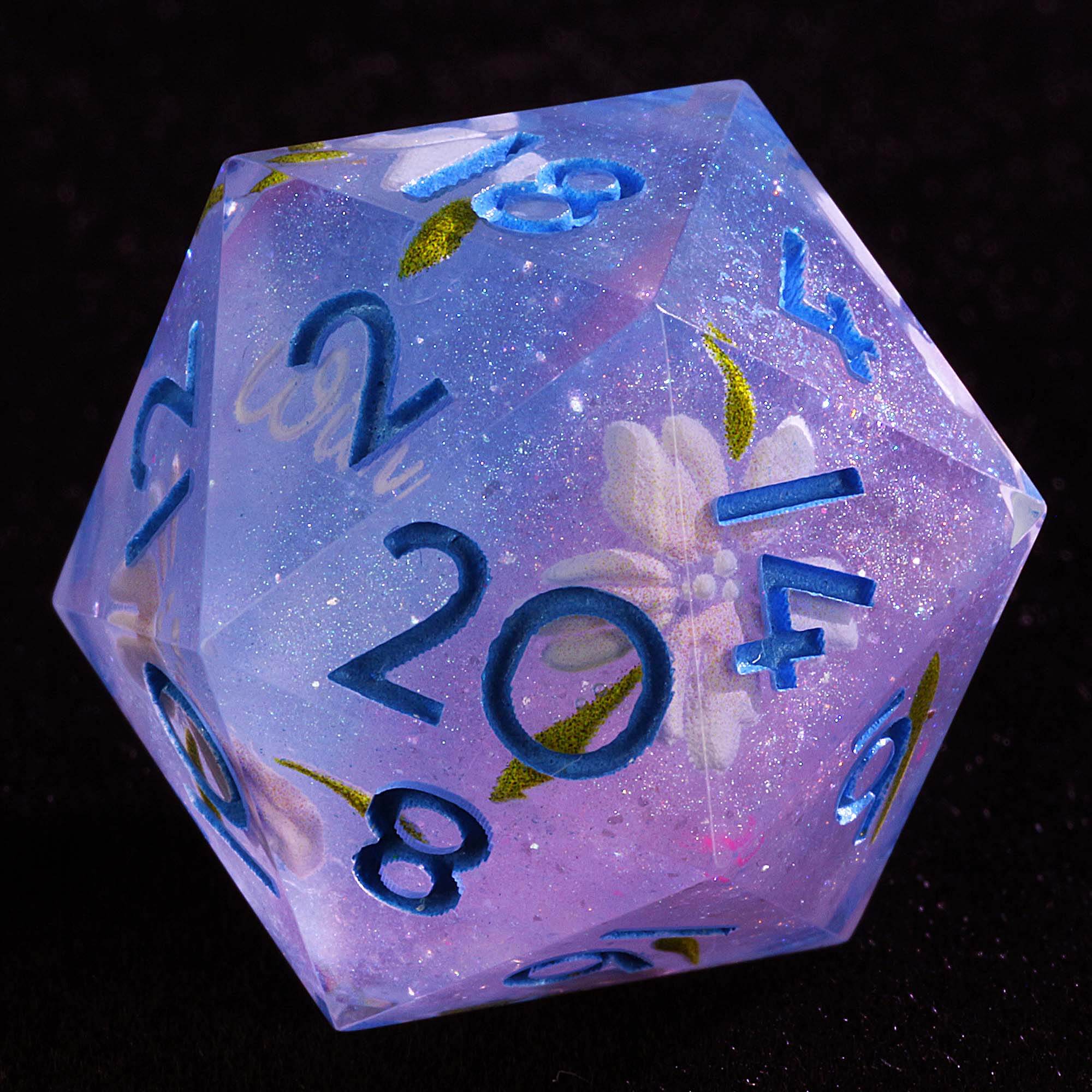 9 Polyhedral D and D set of Dice Spring Whisper Blossom - Dice of Dragons