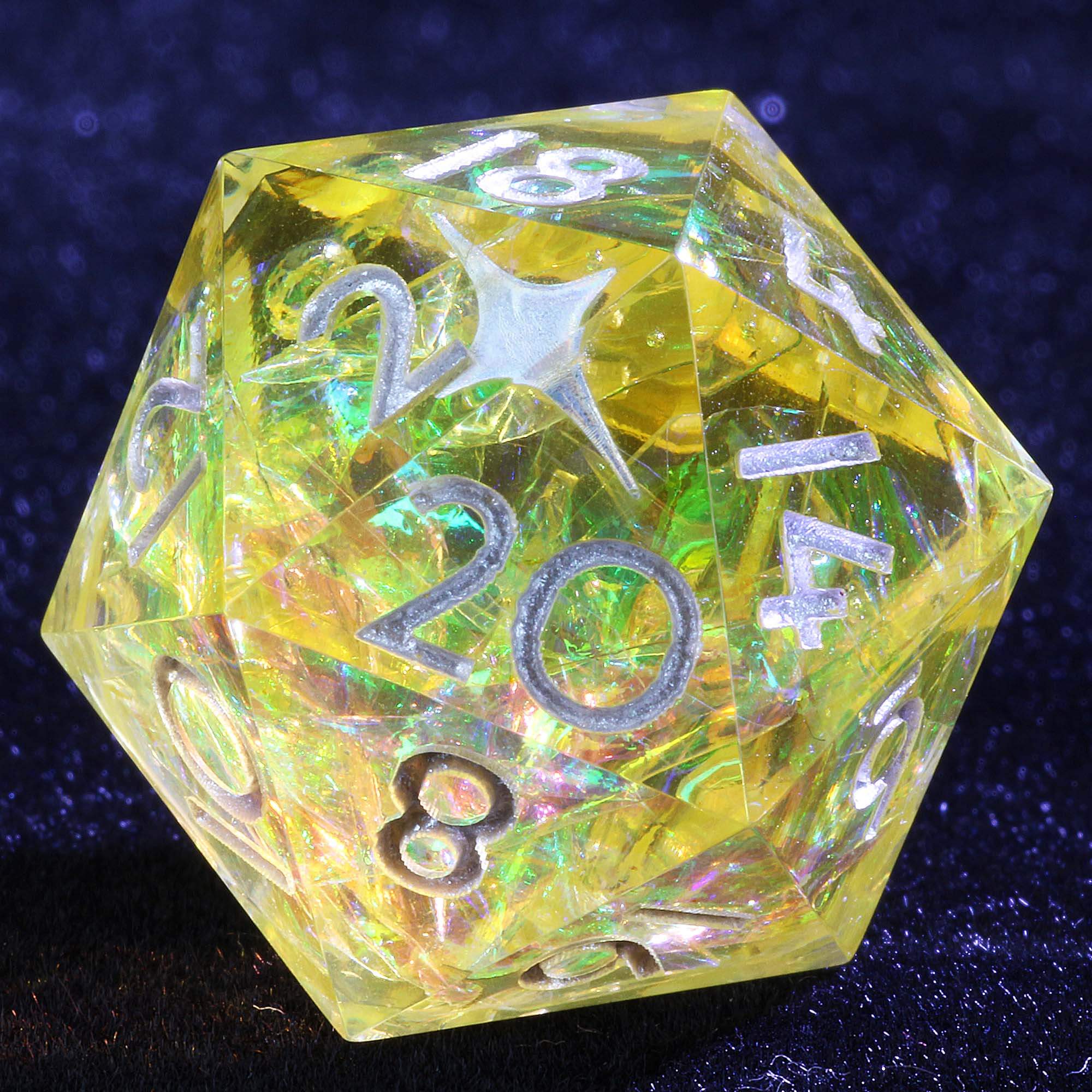 9 Polyhedral Sets D and D Dice Honeycomb Starlight - Dice of Dragons