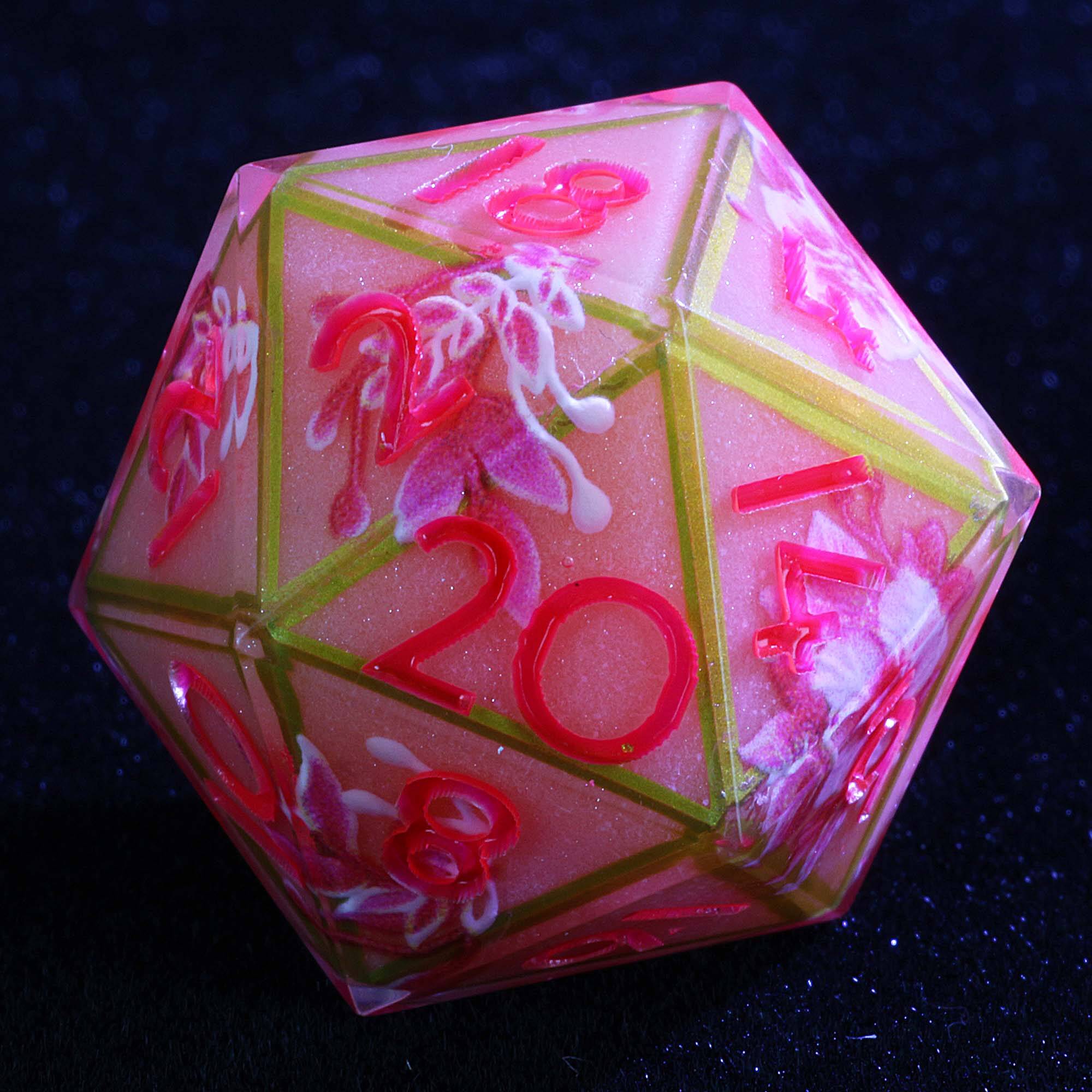 9 Polyhedral Sets Dice D and D Rose Quartz Stardust - Dice of Dragons