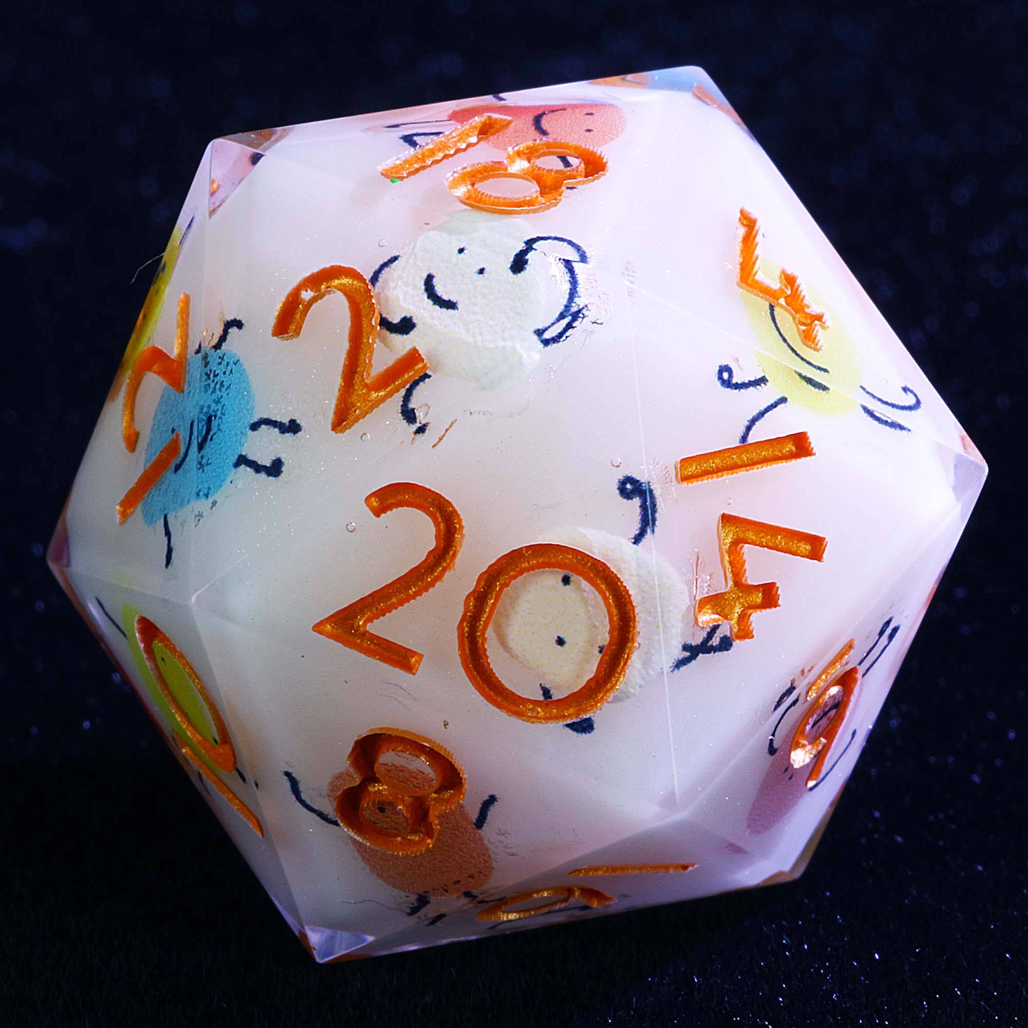 9 Polyhedral Set Dice DnD Happy Bean Giggle - Dice of Dragons