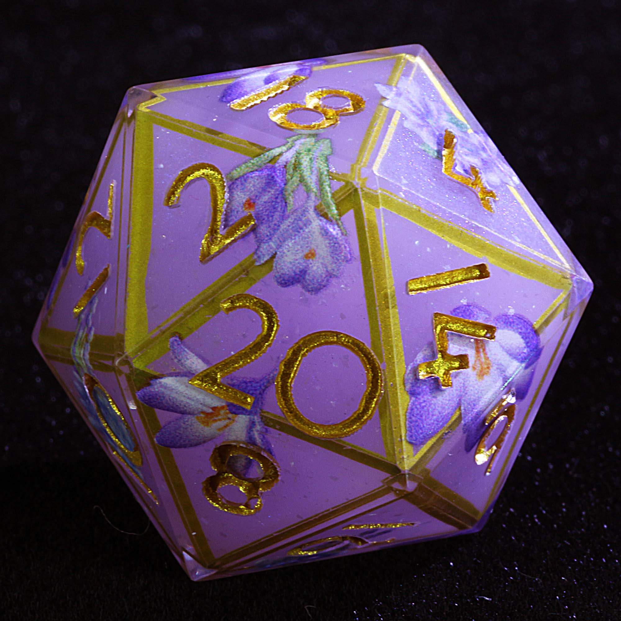 9 Polyhedral Sets Dice D&D Lavender Moonlight Pact - Dice of Dragons