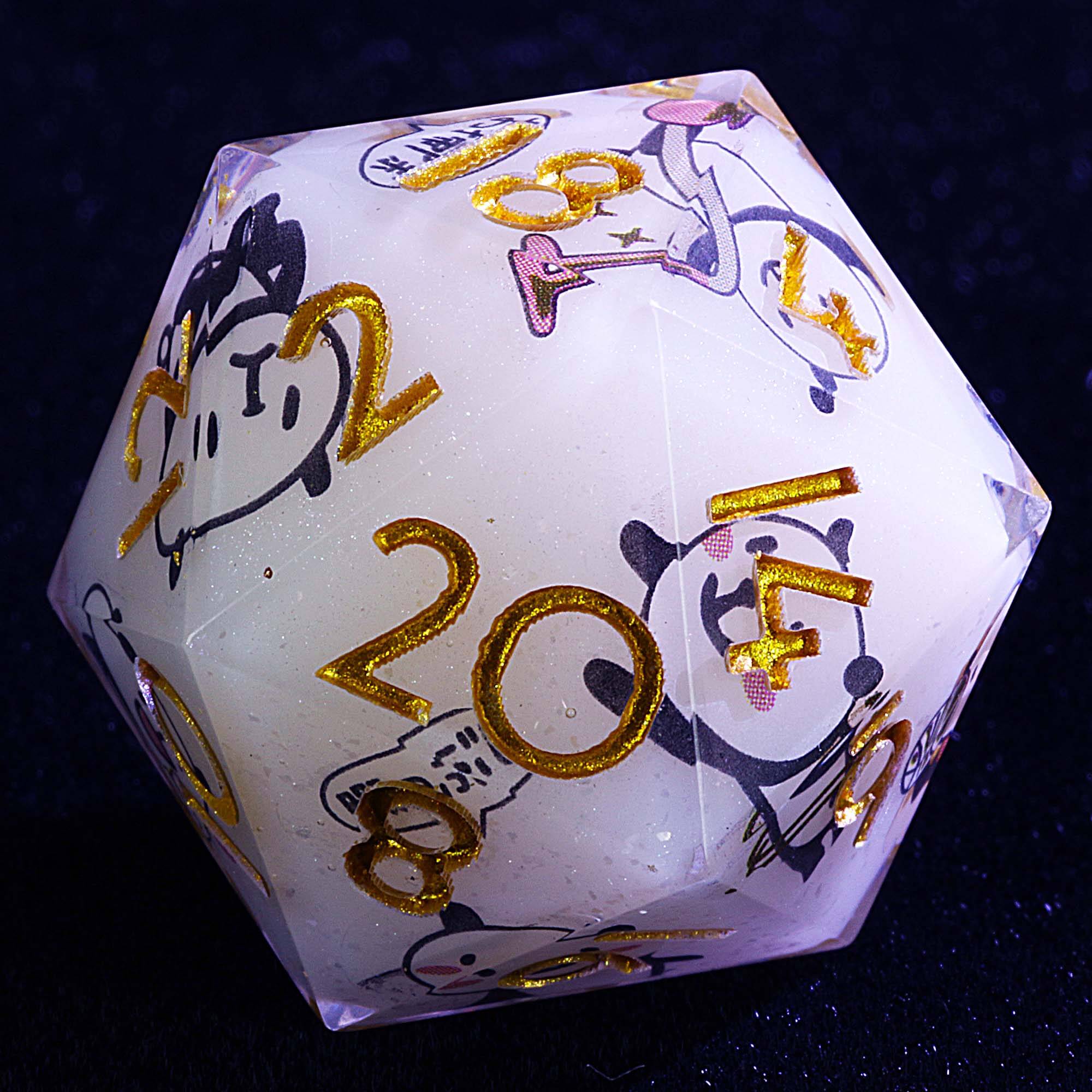 9 Polyhedral Set Dice D&D Panda Forest - Dice of Dragons