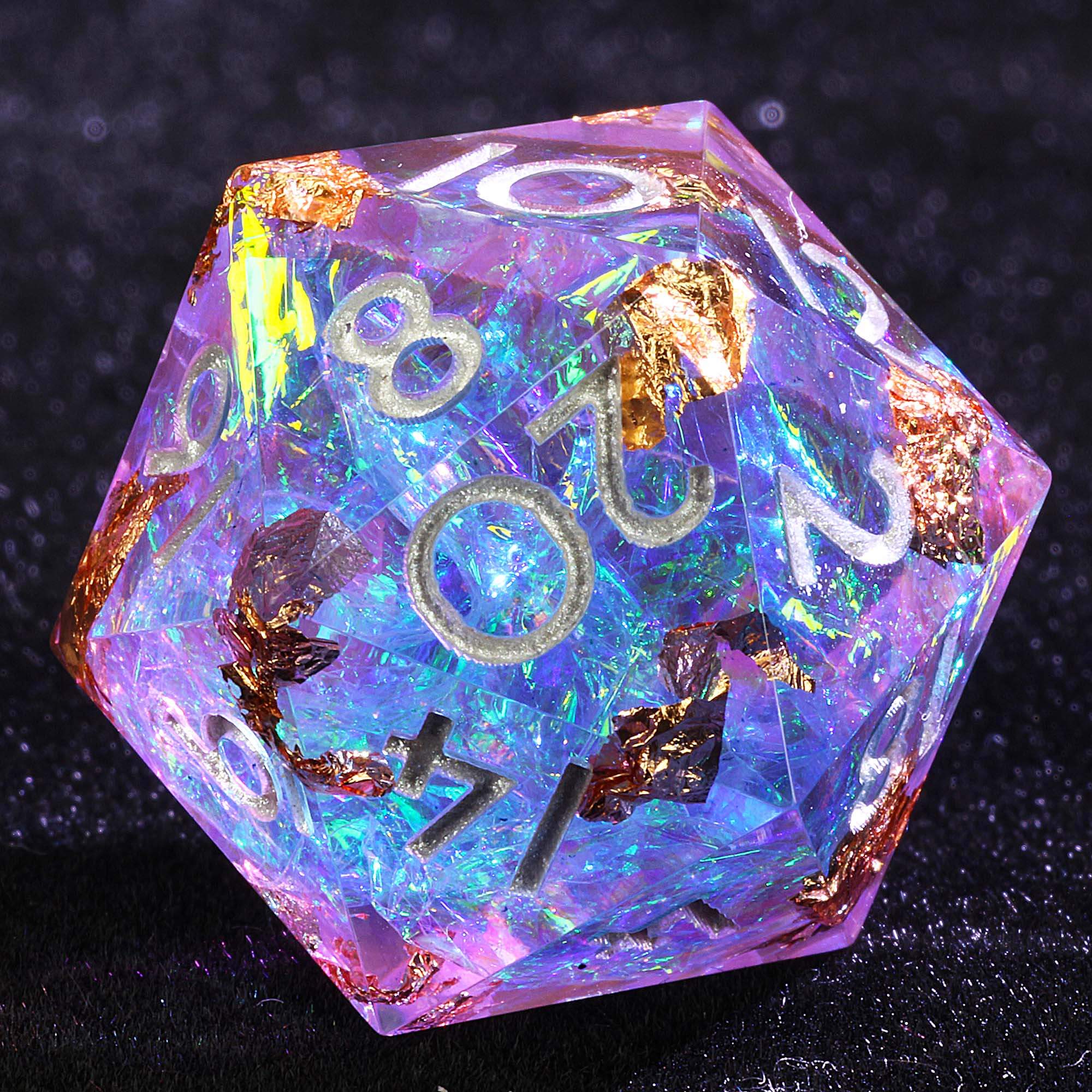 9 Polyhedral Sets D&D Dice Aurora Whisper - Dice of Dragons